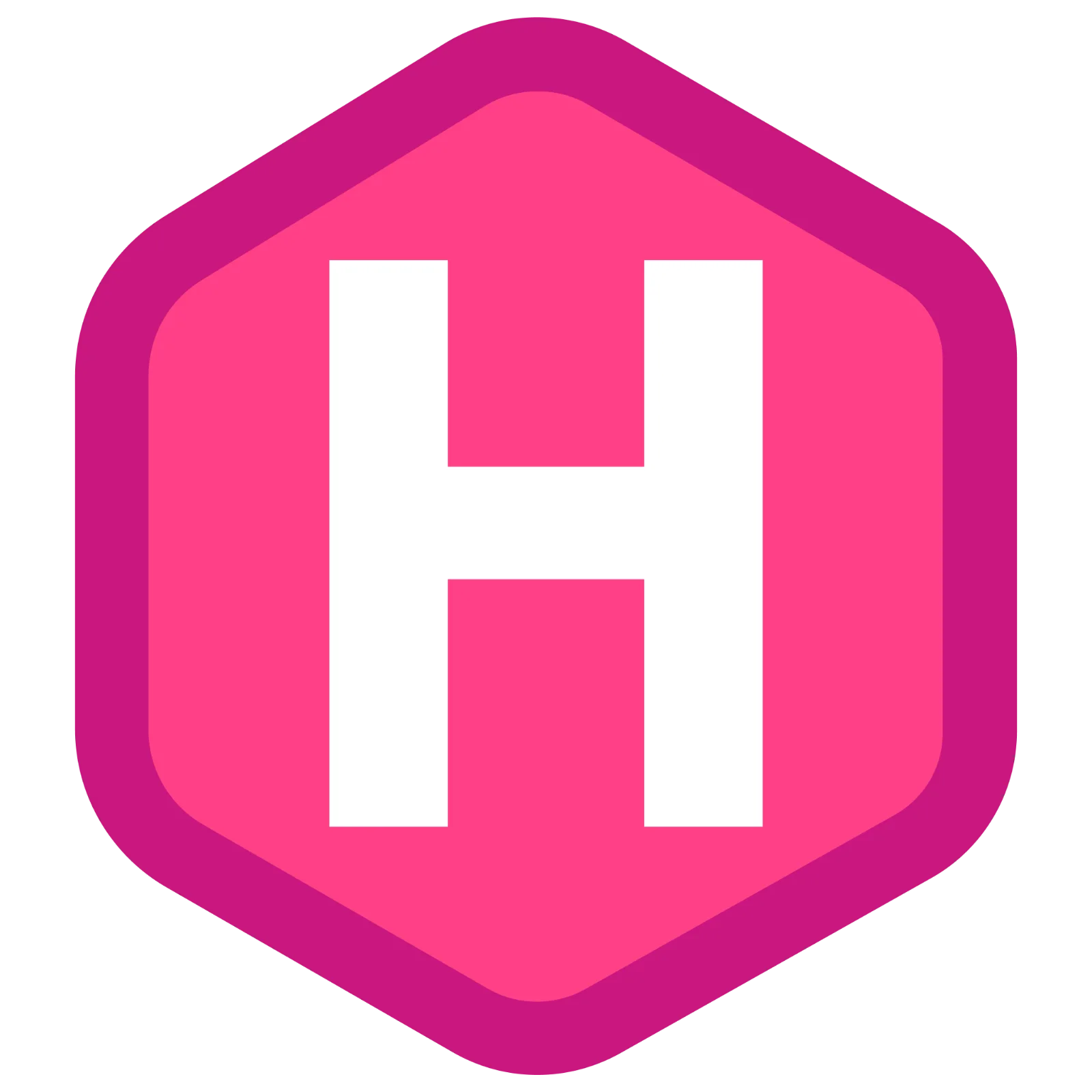 Pink Hexagonal Pause Button Icon - Free PNG