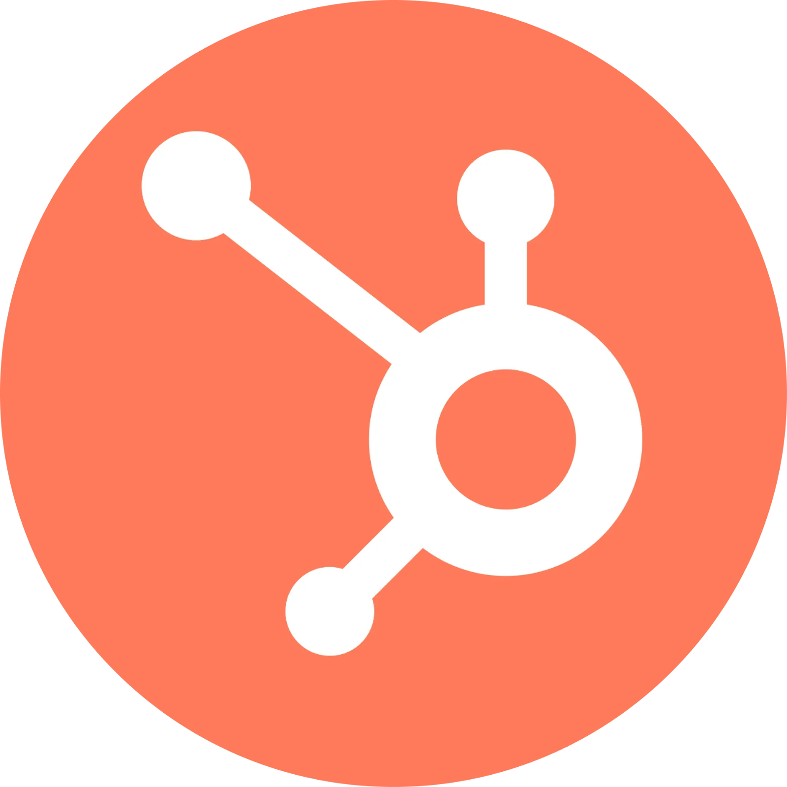 HubSpot Network Logo on Coral Circle Free PNG