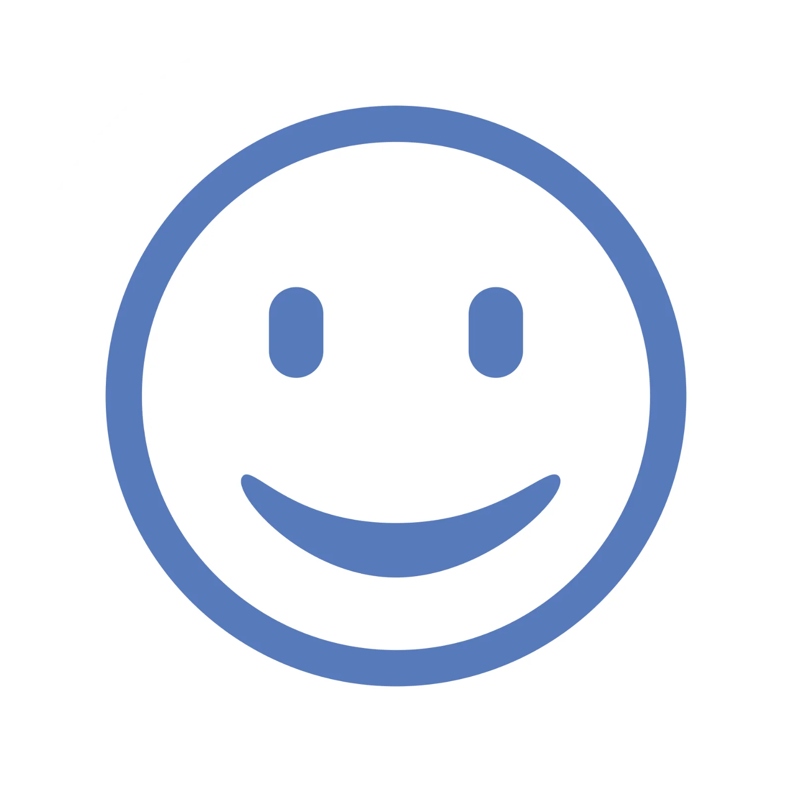 Blue Smiley Face Icon Free PNG
