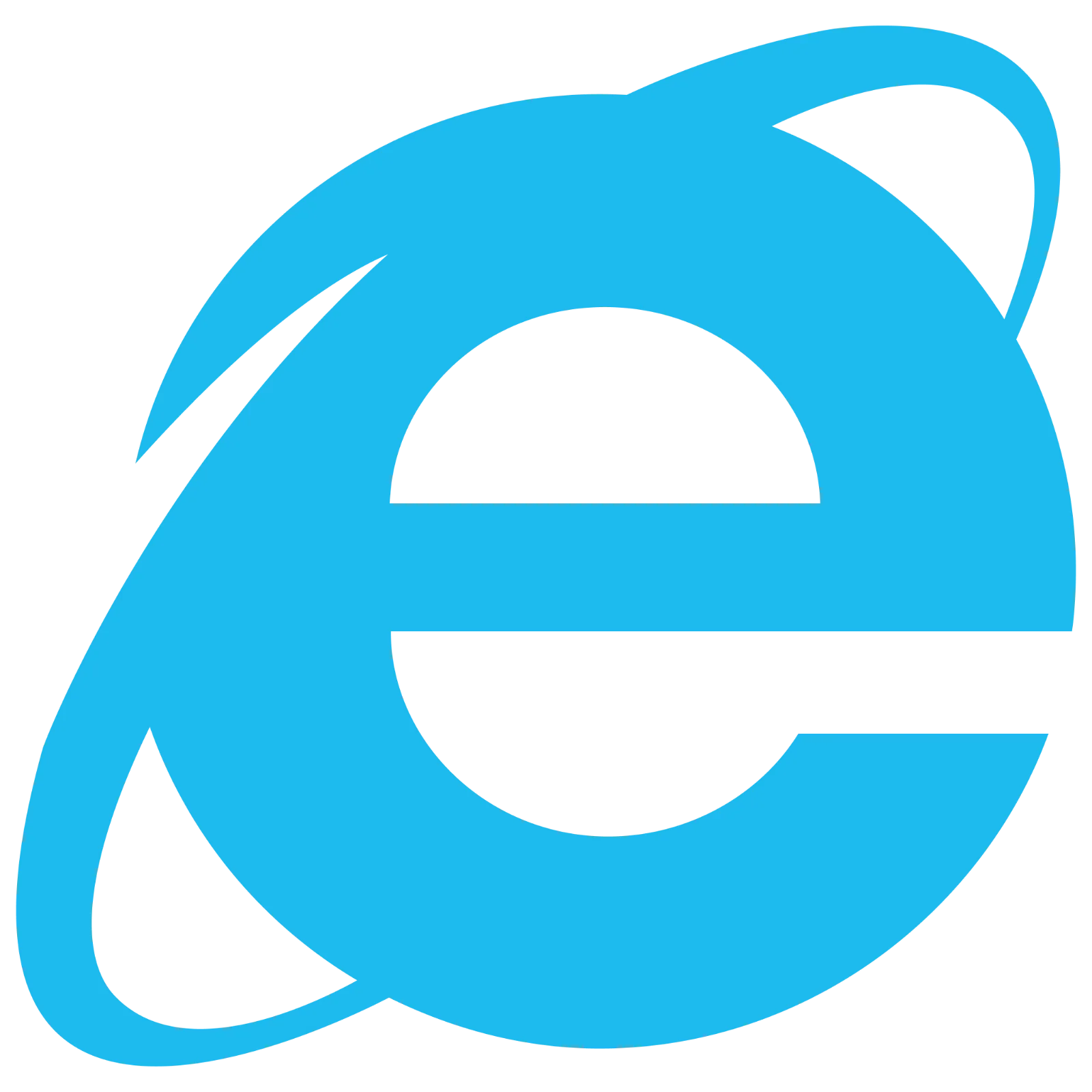 Cyan Abstract Circular Swoosh Emblem Free PNG