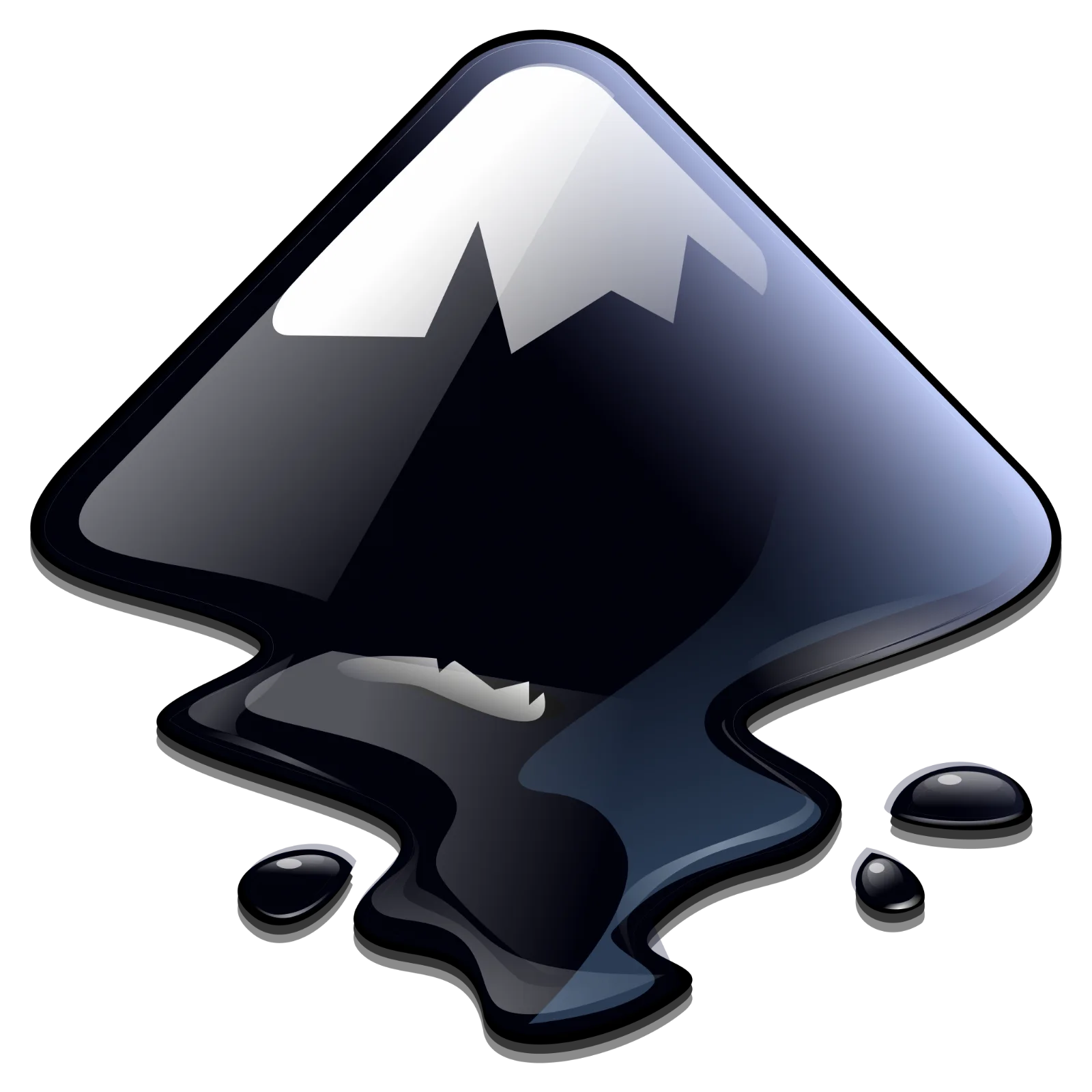 Glossy Abstract Liquid Splash with Droplets Free PNG