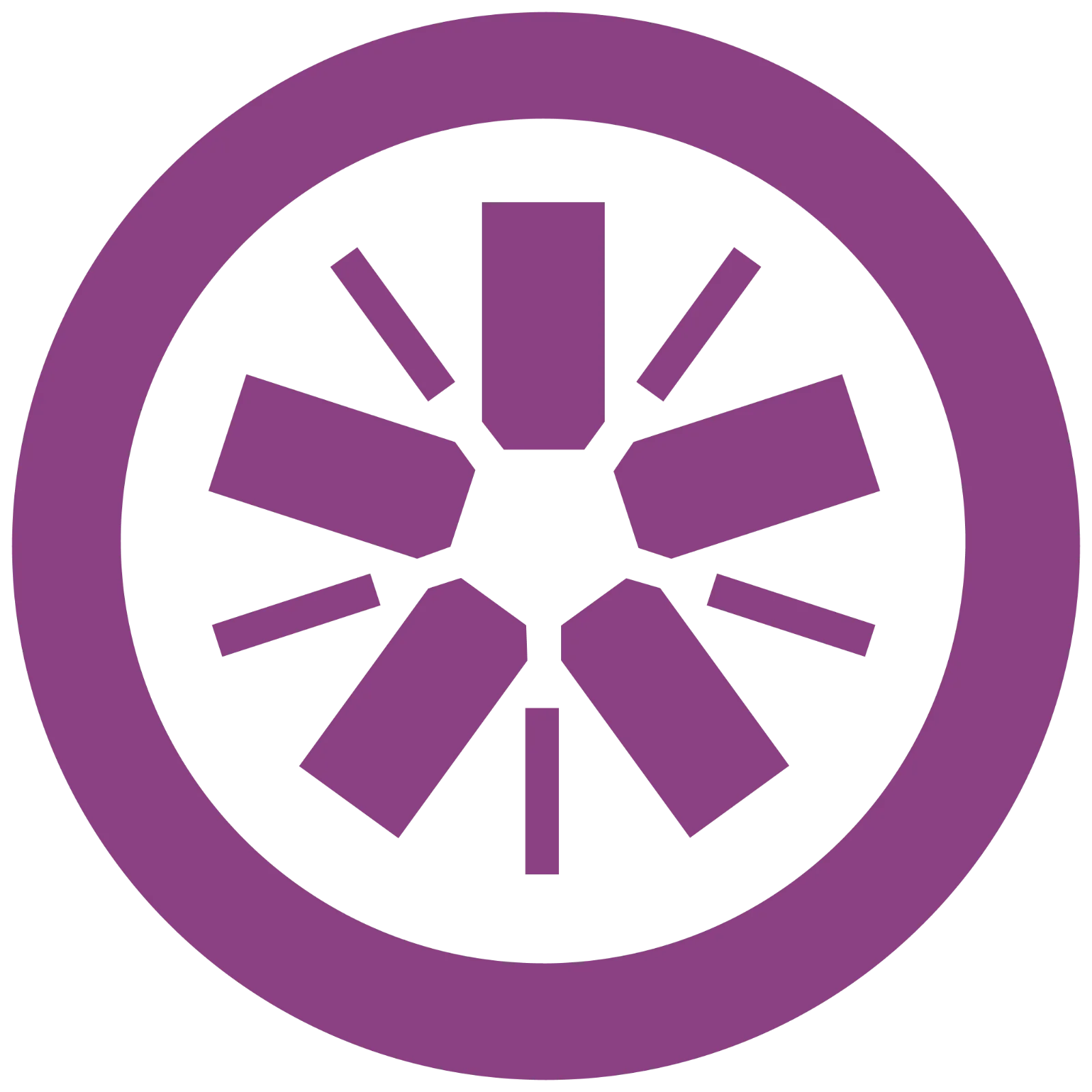Purple Circular Radial Emblem Free PNG