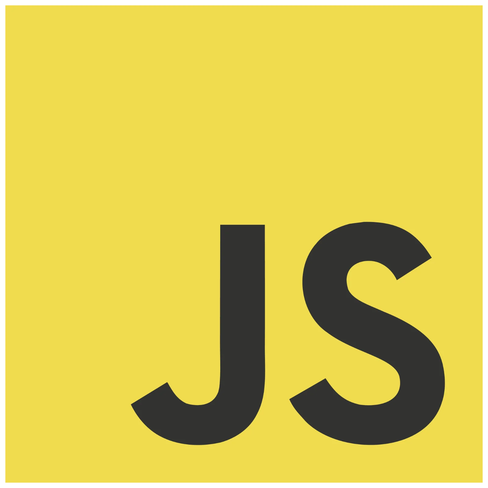 Bold JS Letters on a Yellow Background | Free PNG