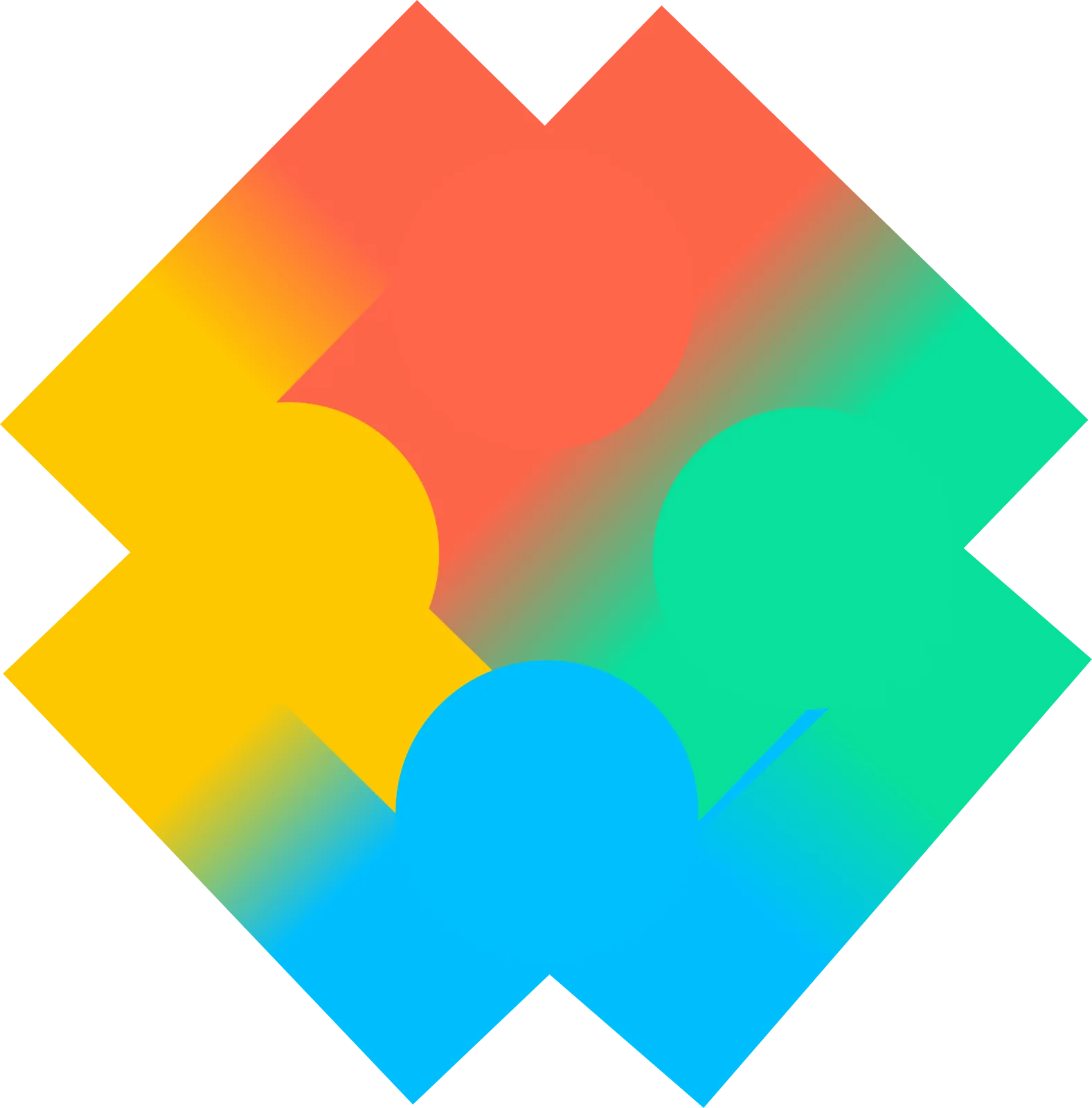 Colorful Abstract X Shape Free PNG