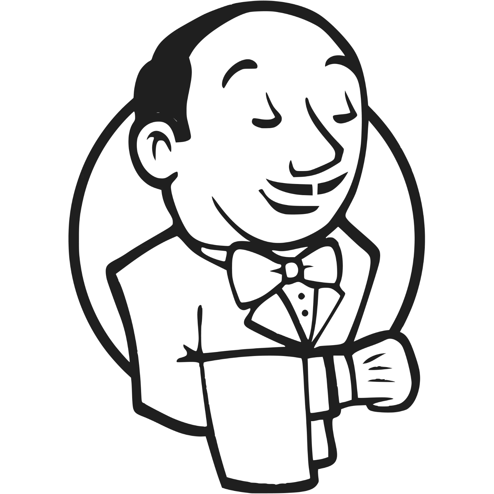 Smiling Long-Haired Person Cartoon Portrait Free PNG