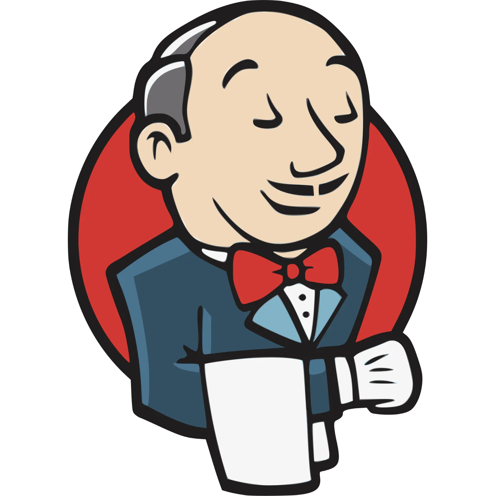 Smiling Gentleman in a Suit with Red Bow Tie Free PNG