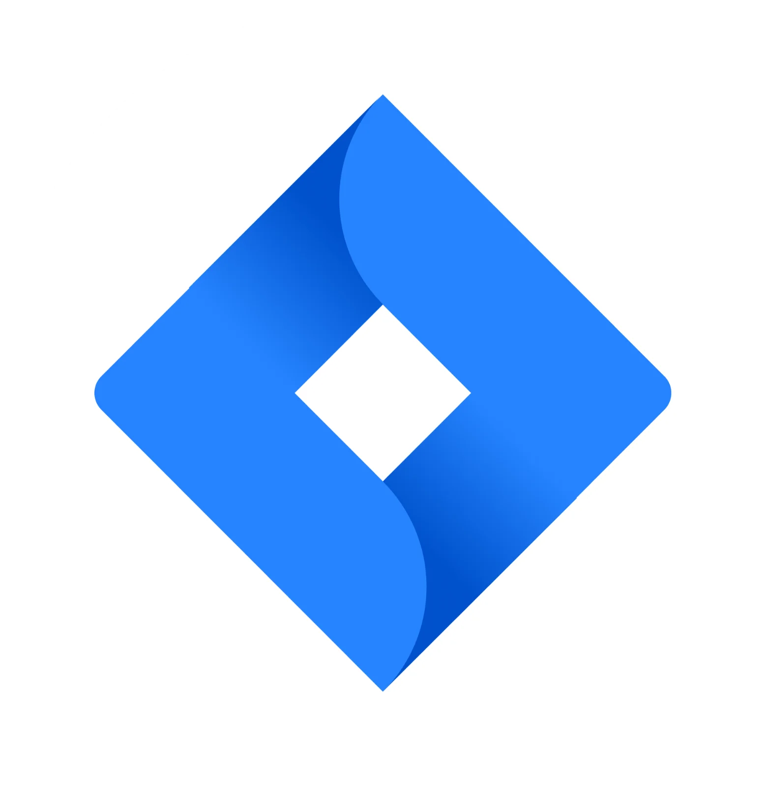 Blue Folded Diamond Logo on White Circle Free PNG