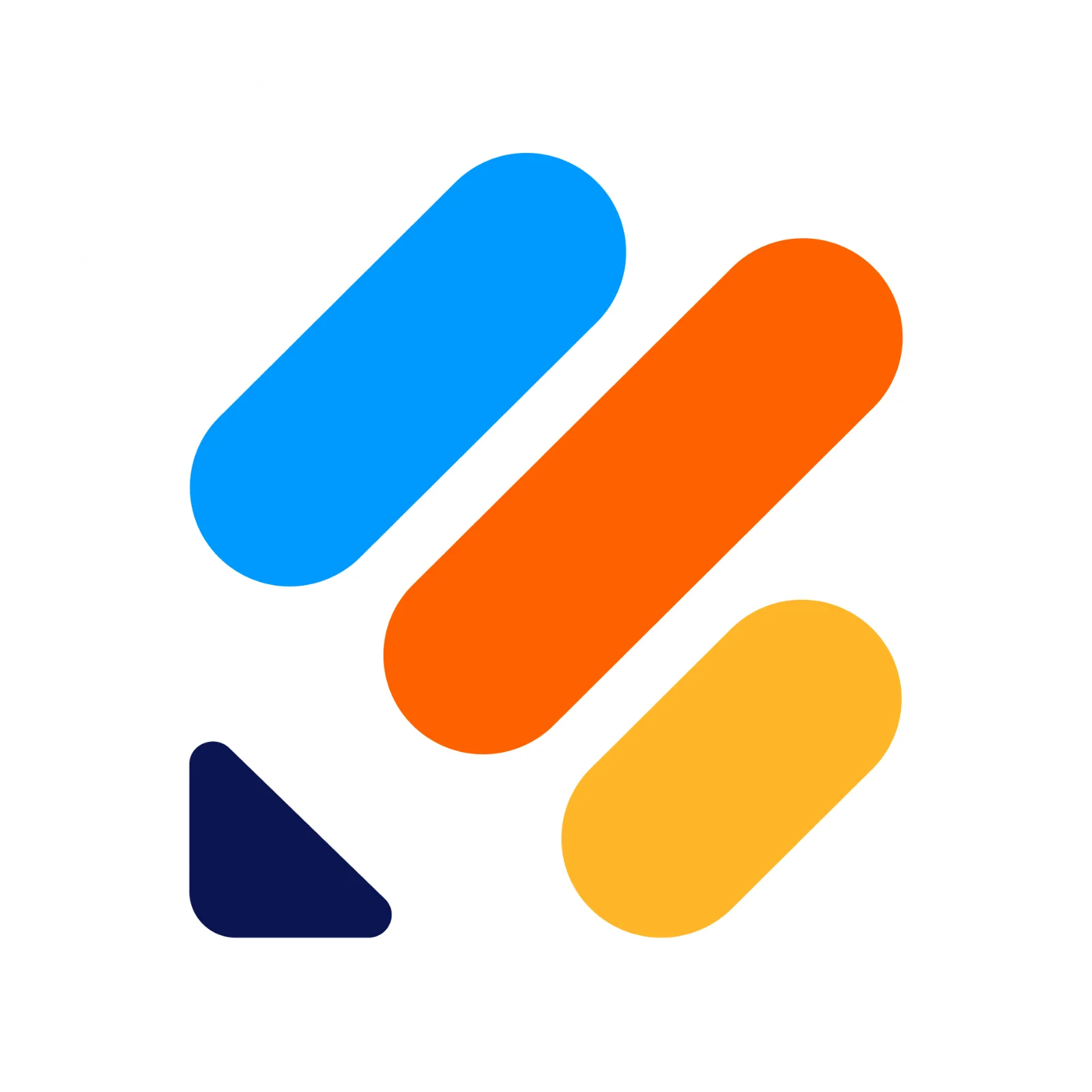 Colorful Abstract Geometric Icon in a White Circle - Free PNG