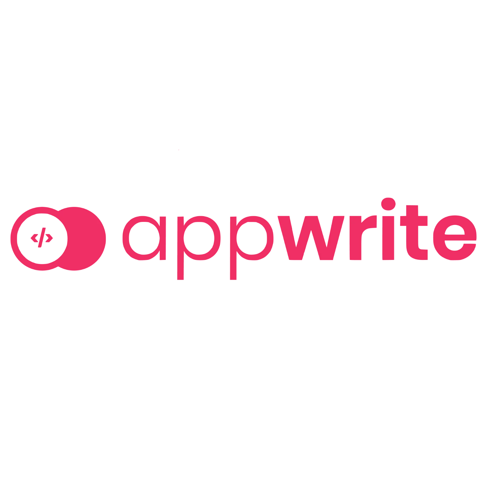 Appwrite Pink Logo on Black Background Free PNG