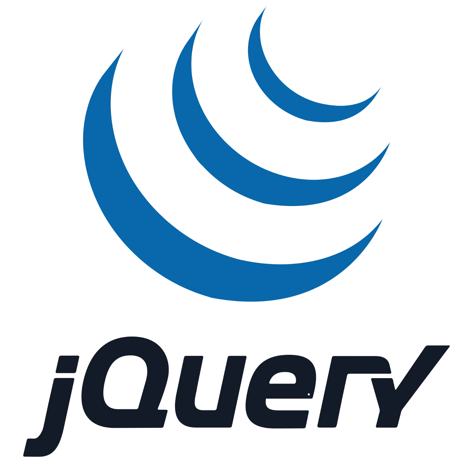 jQuery Logo with Blue Crescent Mark Free PNG