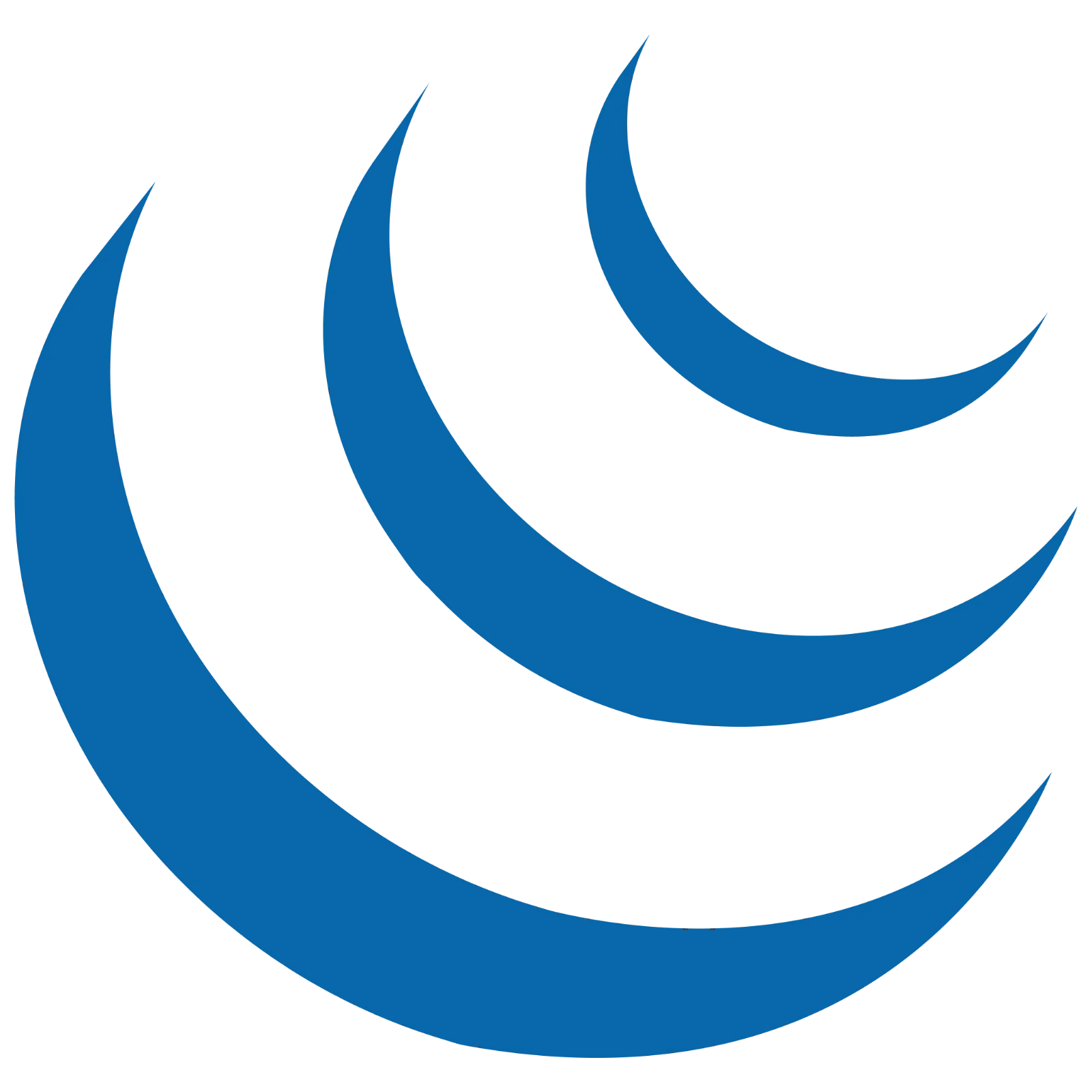 Three Blue Crescent Shapes Abstract Graphic Free PNG