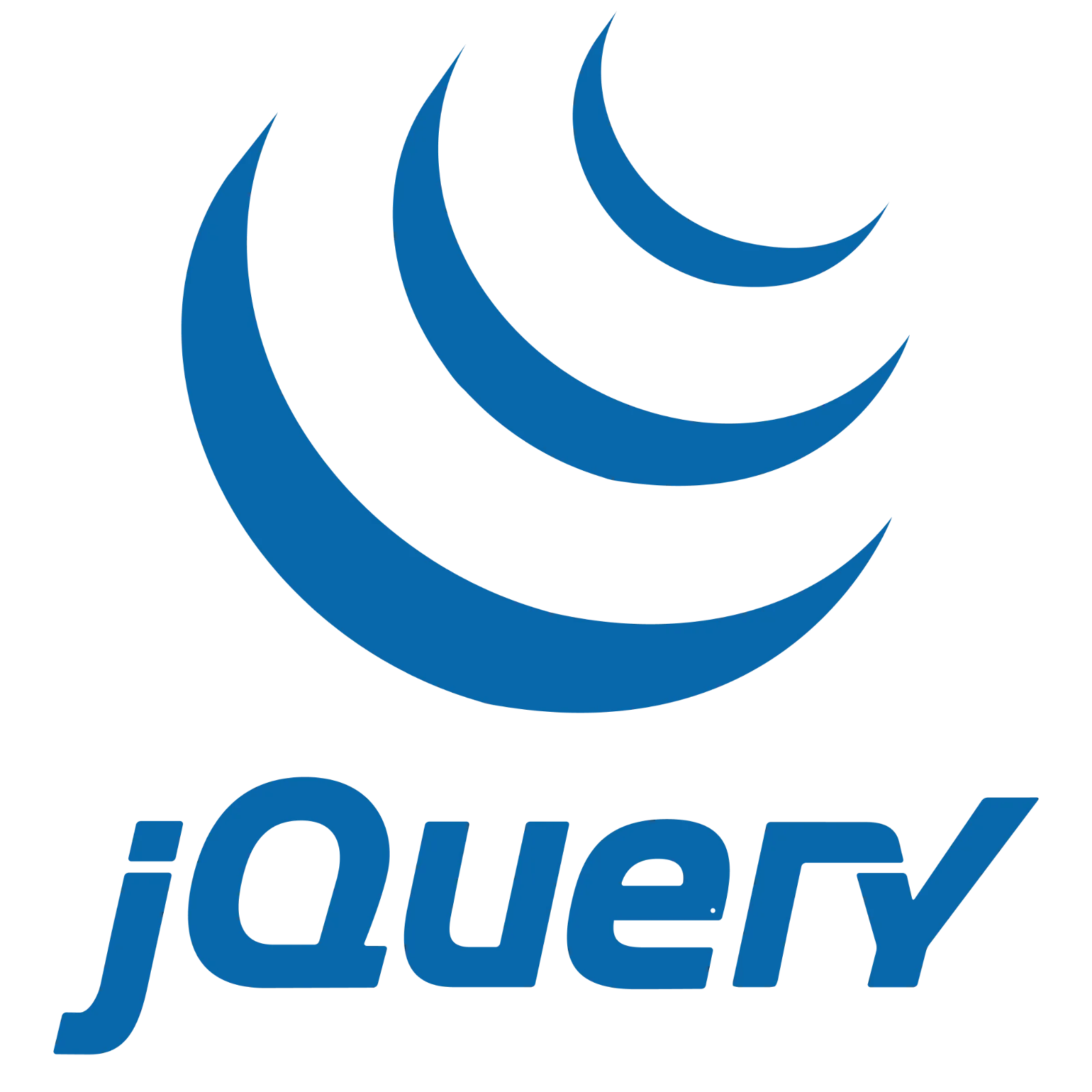 Blue jQuery Logo with Crescent Shapes - Free PNG