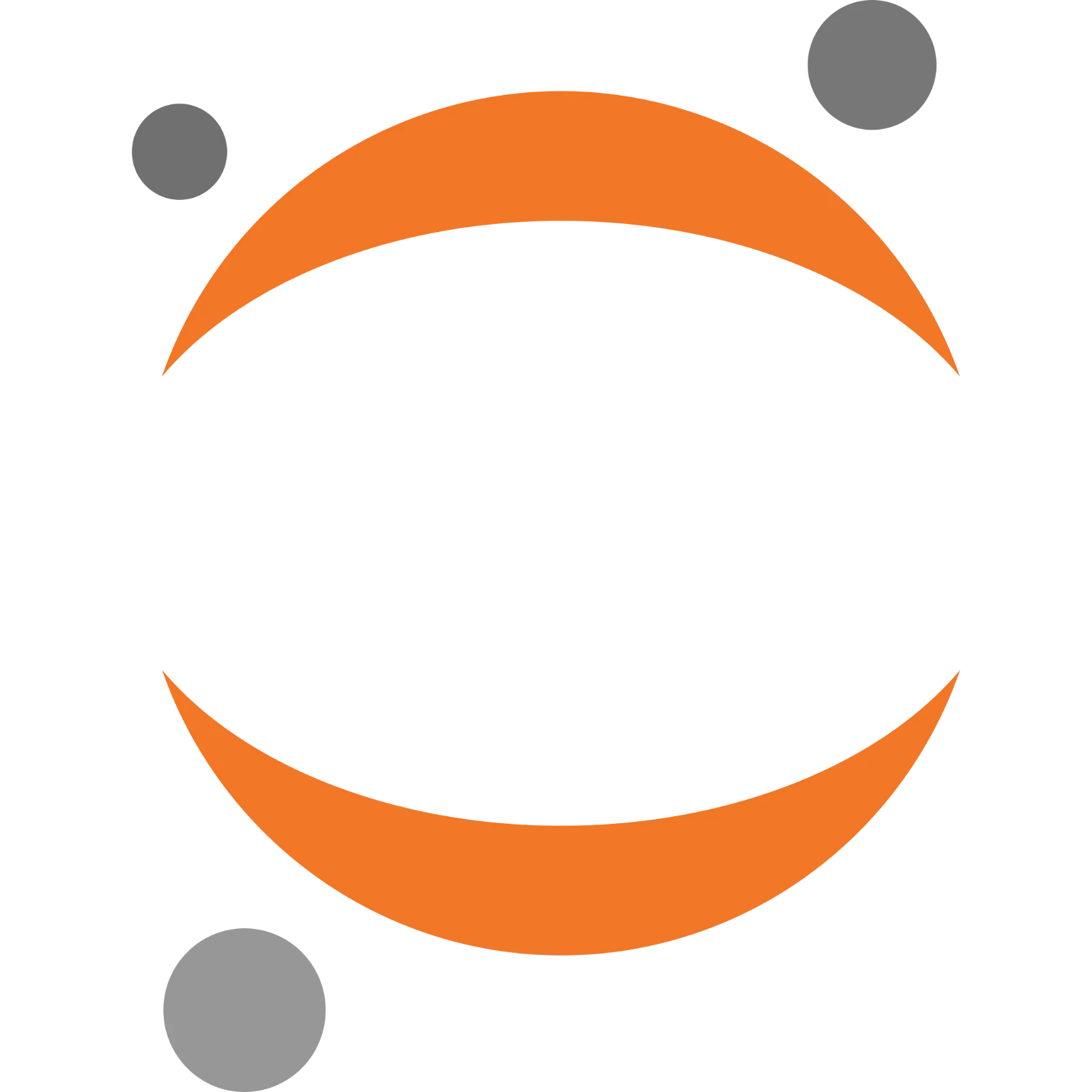 Orange Crescent Arcs and Gray Circles Abstract Free PNG