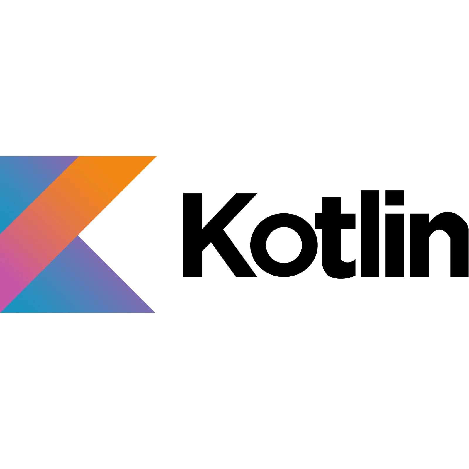 Colorful Kotlin K Symbol on Black | Free PNG