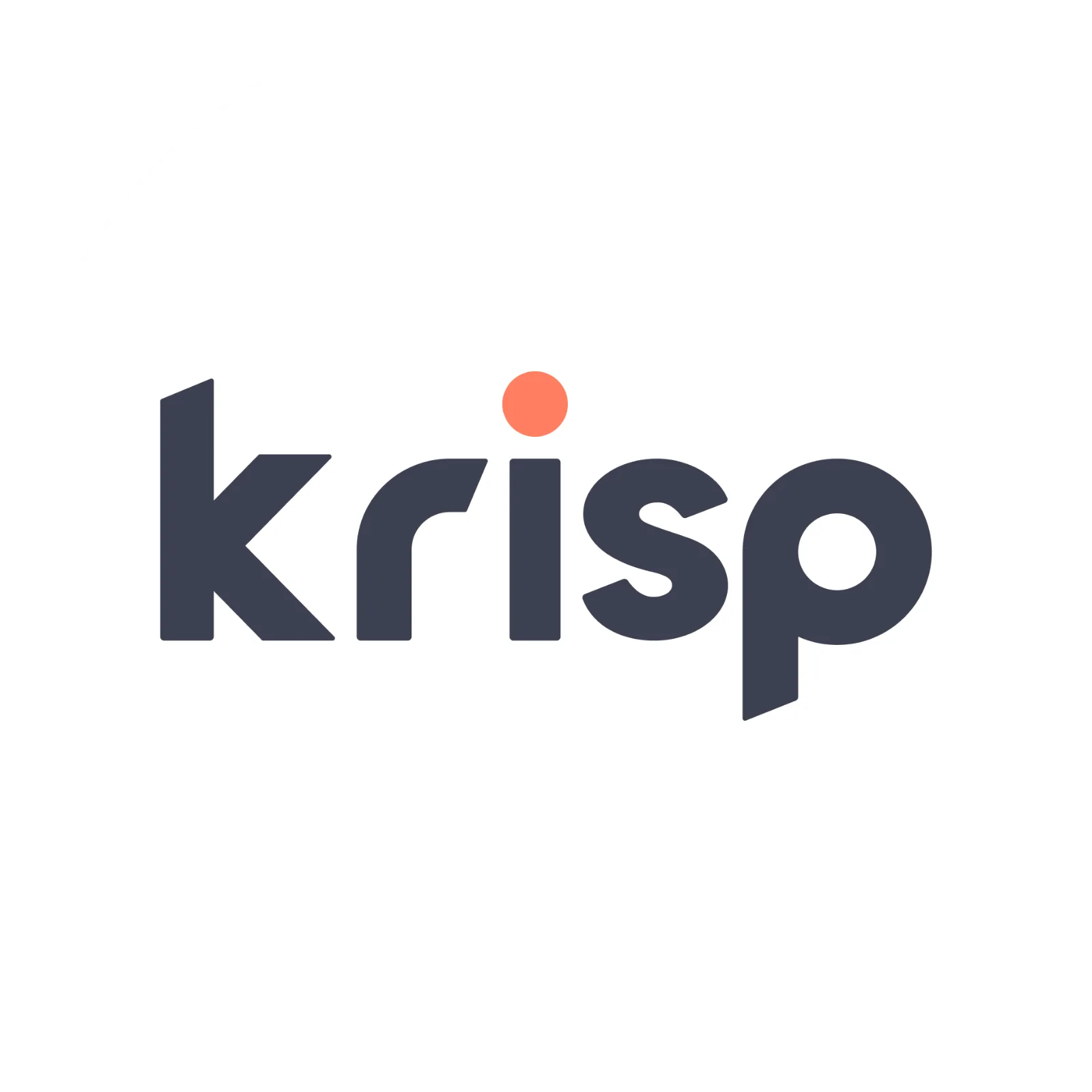 Krisp Wordmark on a White Circle Free PNG