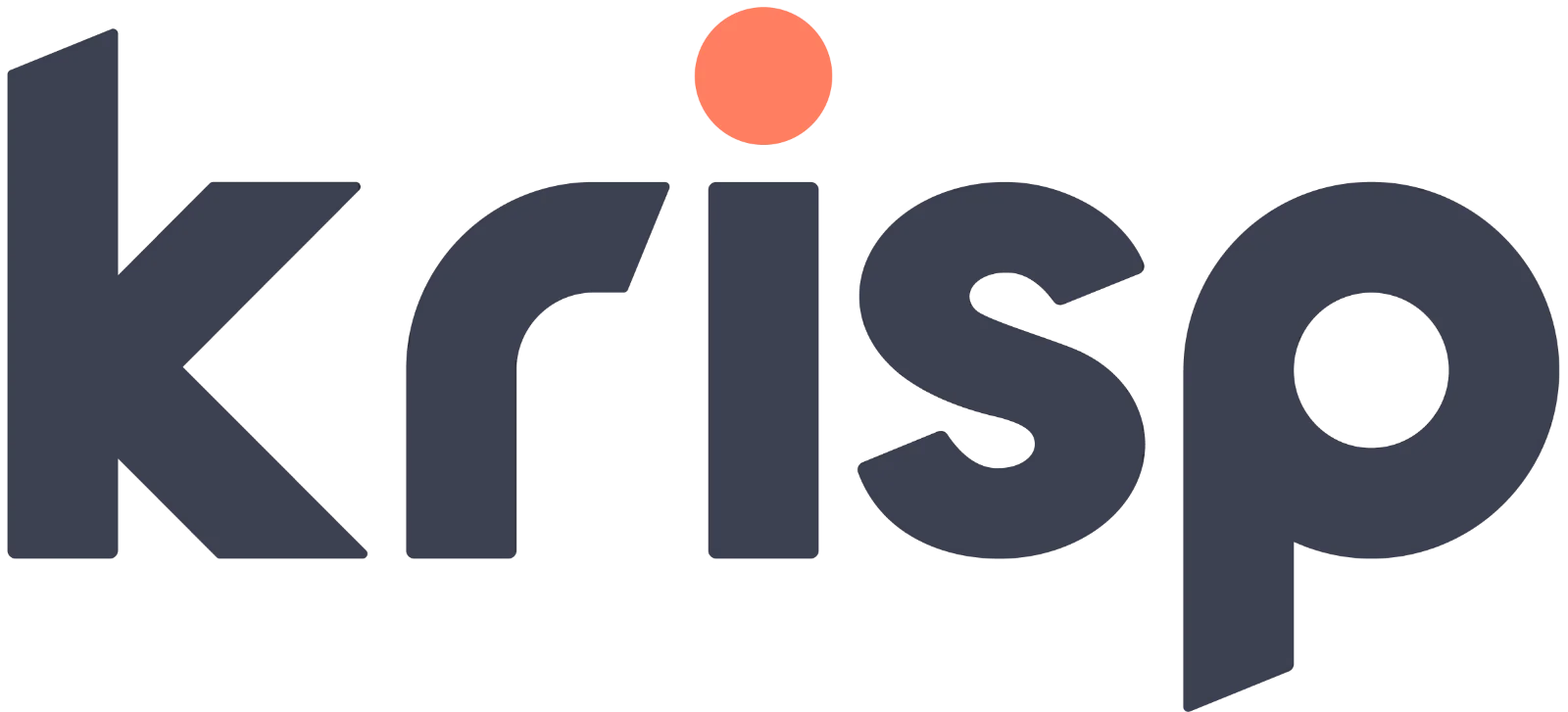 Krisp Wordmark with Coral Dot Free PNG