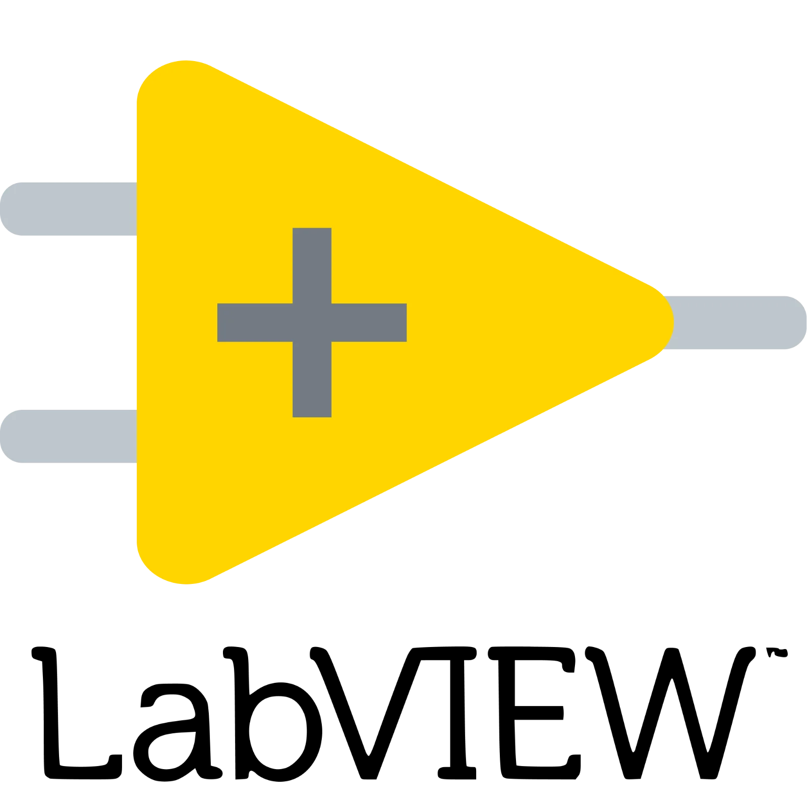 Yellow Play Button with Plus Sign Free PNG