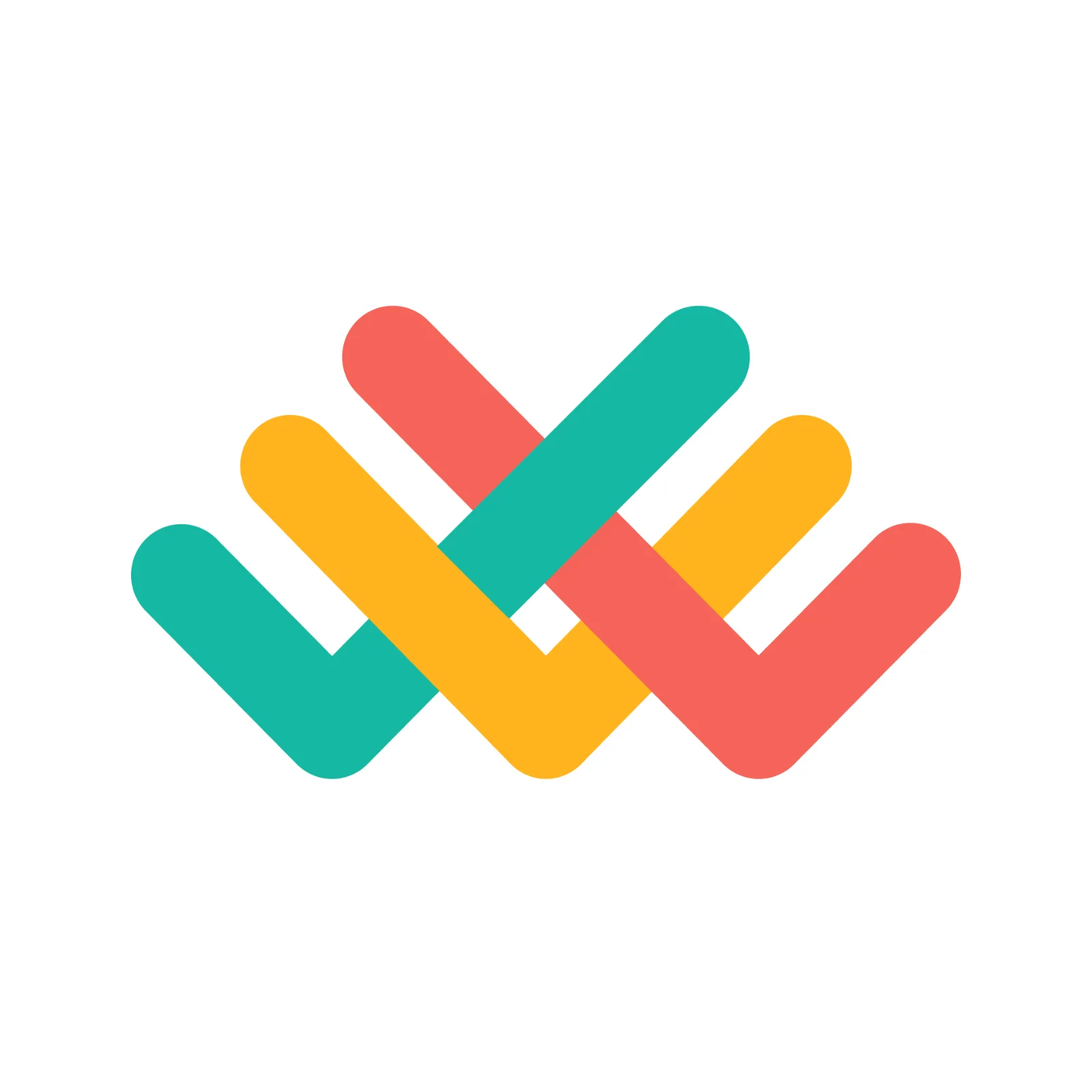 Colorful Interwoven W Emblem on a White Circle Free PNG