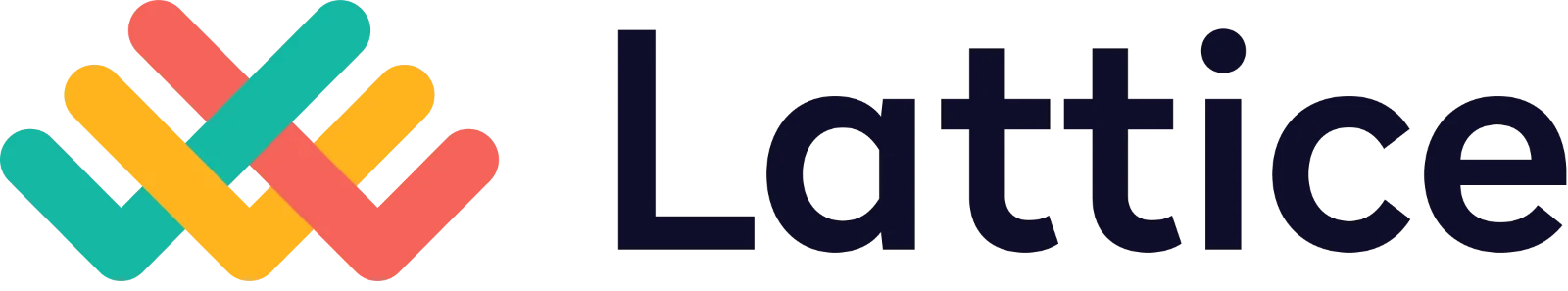 Lattice Wordmark with Colorful Interwoven Symbol Free PNG