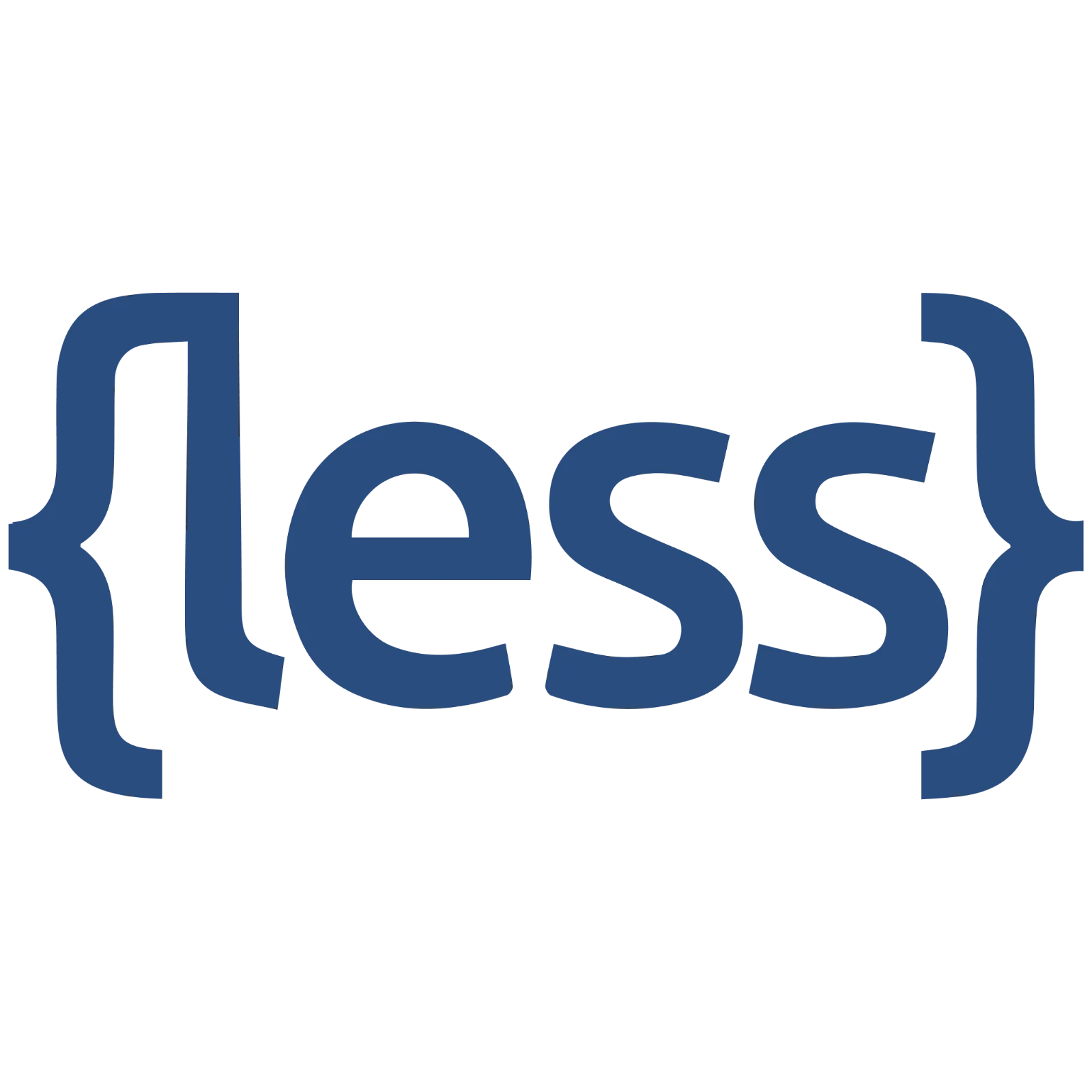 Blue “less” Text in Curly Braces Free PNG