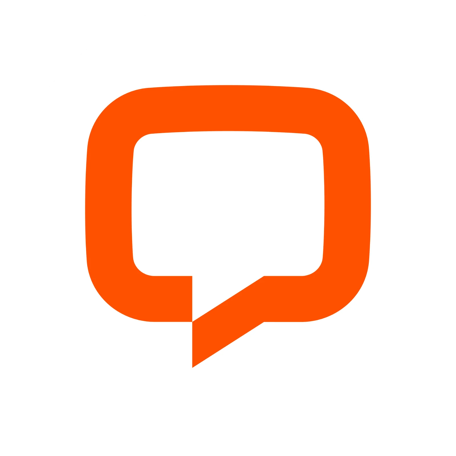 Orange Chat Bubble Icon in White Circle | Free PNG