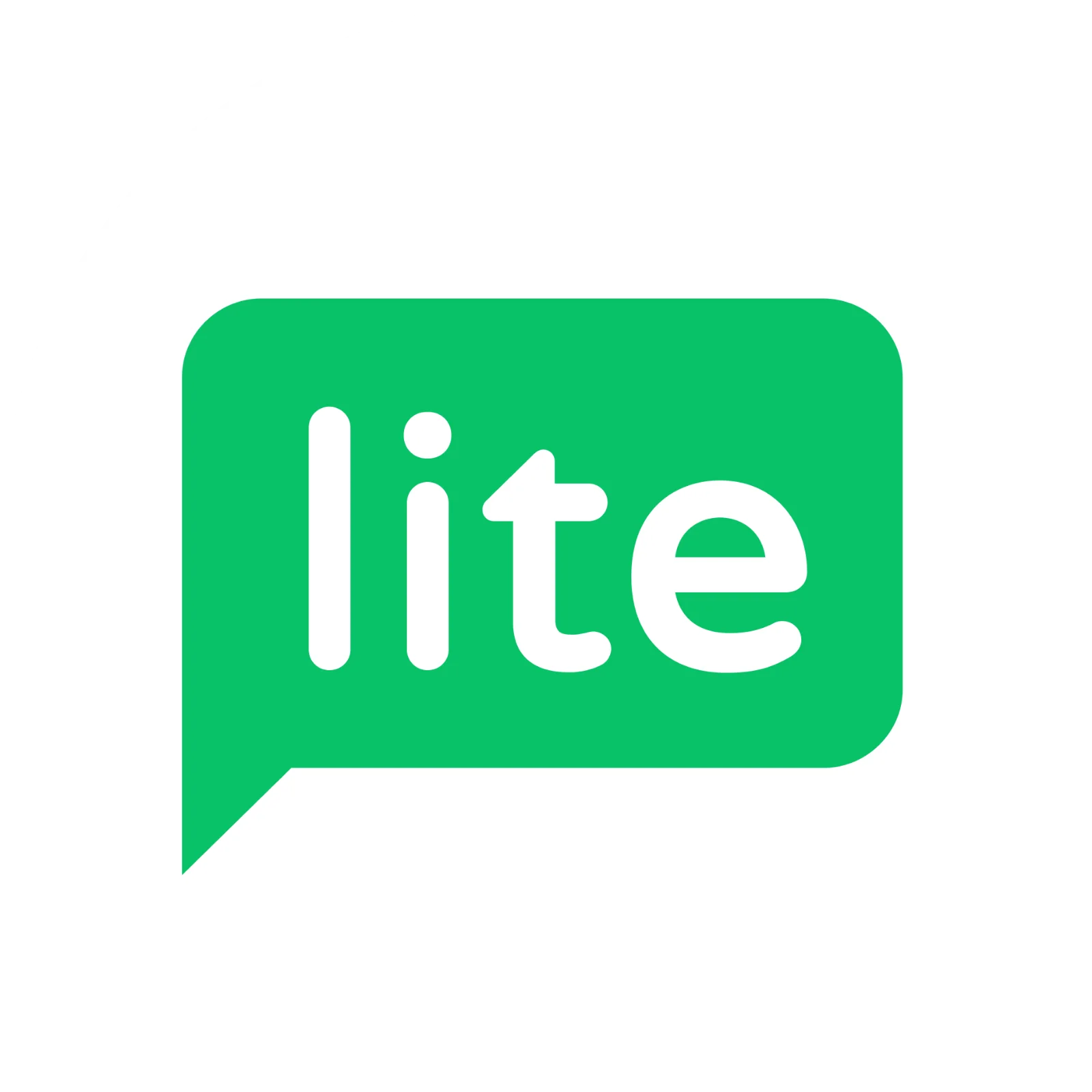 Lite Text in a Green Speech Bubble Free PNG