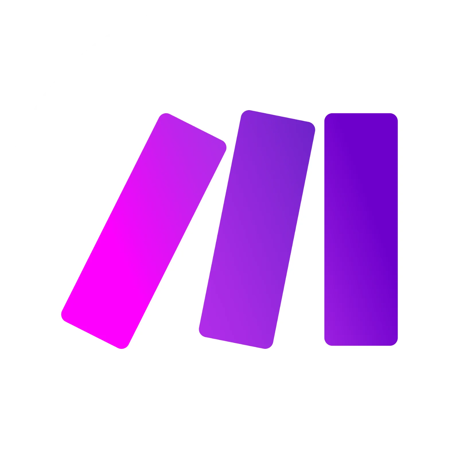 Three Purple Gradient Bars in a White Circle Free PNG