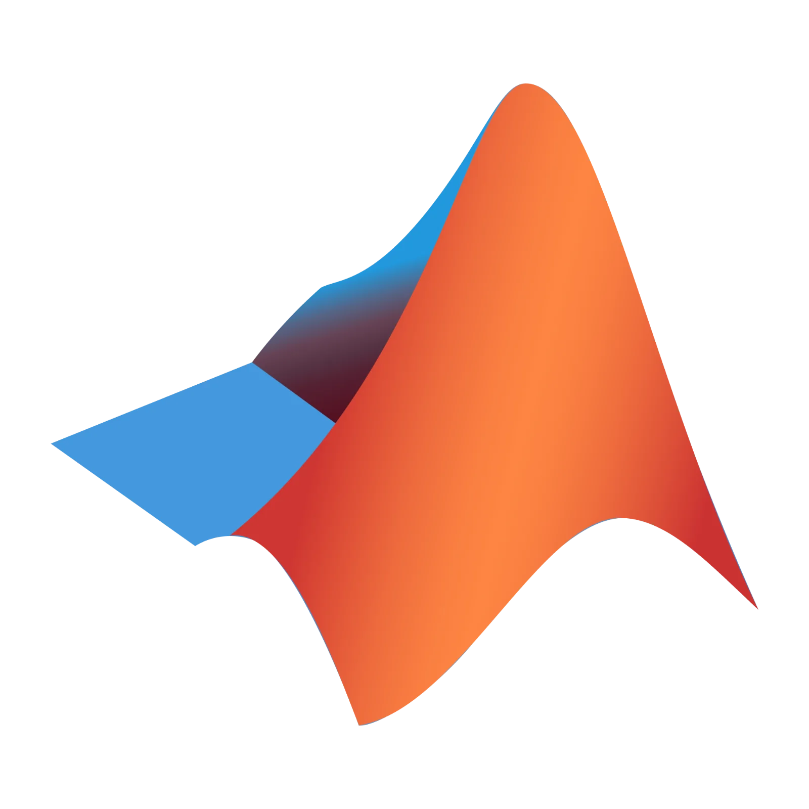 Abstract Orange and Blue Ribbon Emblem Free PNG