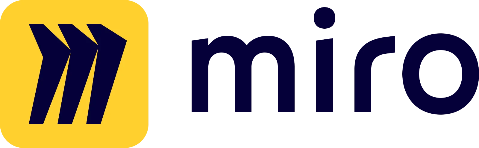 Miro Logo with Yellow Icon on Black Background Free PNG