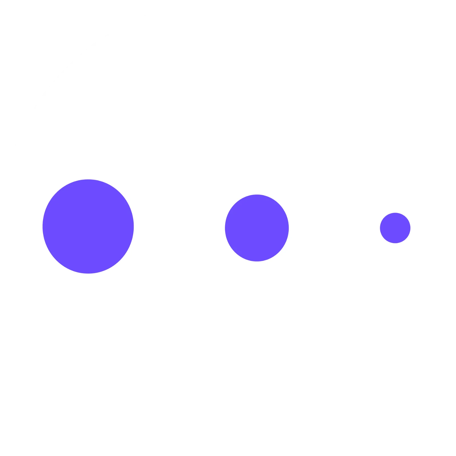White Badge with Three Purple Dots Free PNG