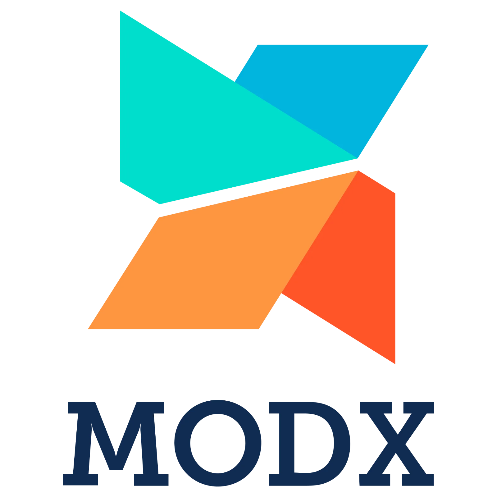 MODX Logo with Colorful Geometric Mark Free PNG