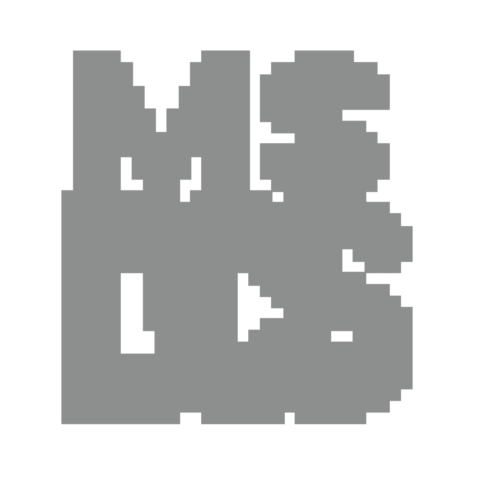 Free PNG of a Blocky Gray Pixel Art Shape