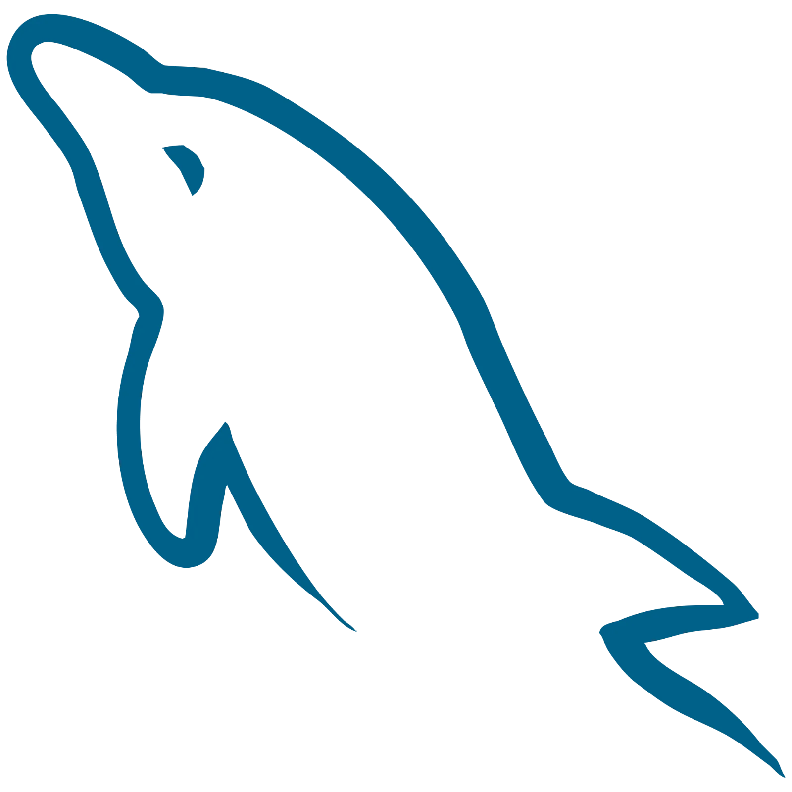 Teal Canine Profile Outline Free PNG