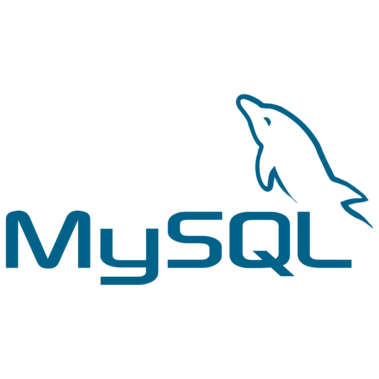 MySQL Dolphin Logo on Black Background - Free PNG
