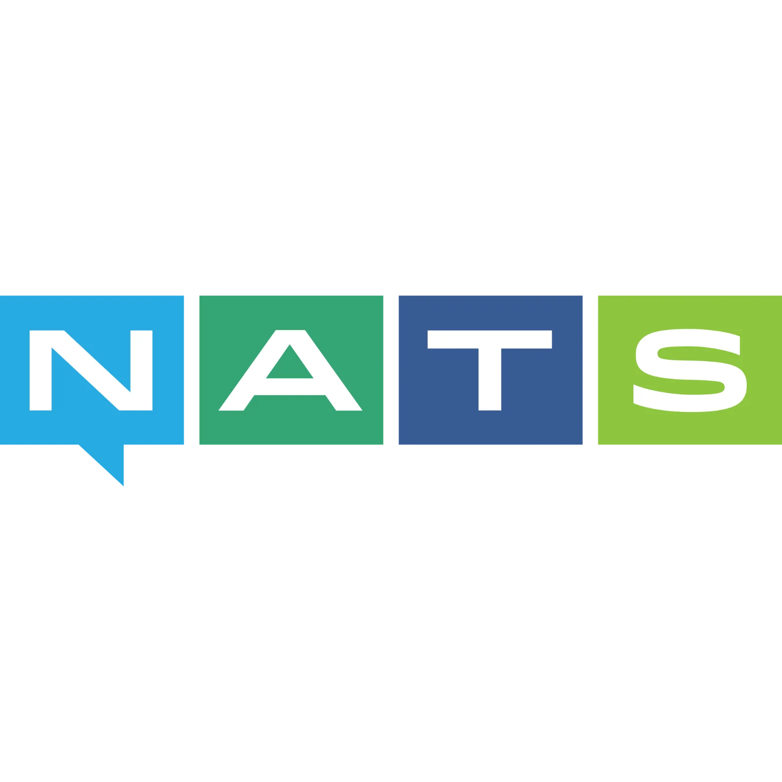 NATS Logo in Four Colorful Letter Tiles | Free PNG