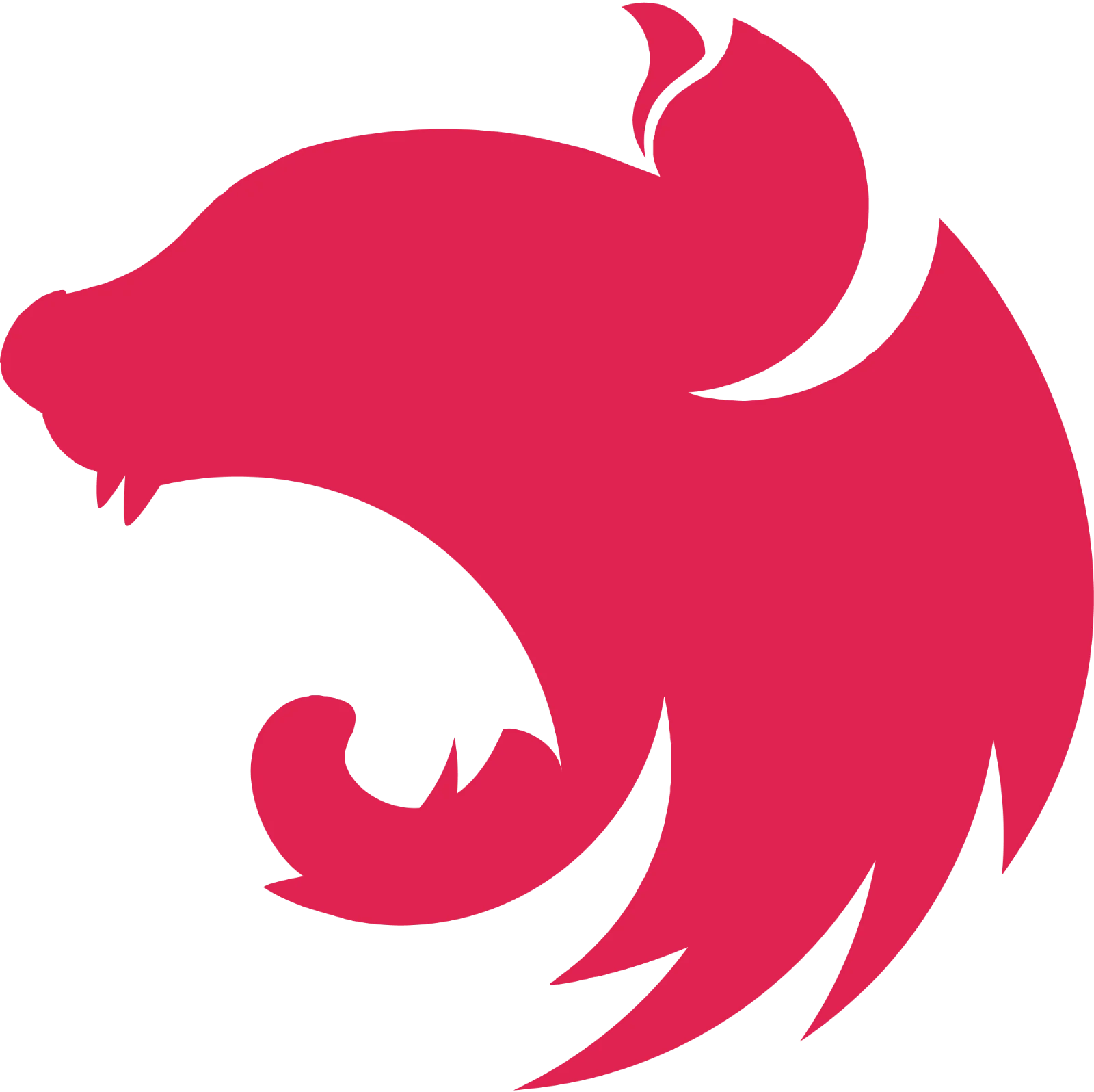 Free PNG Magenta Flame-Mane Creature Silhouette