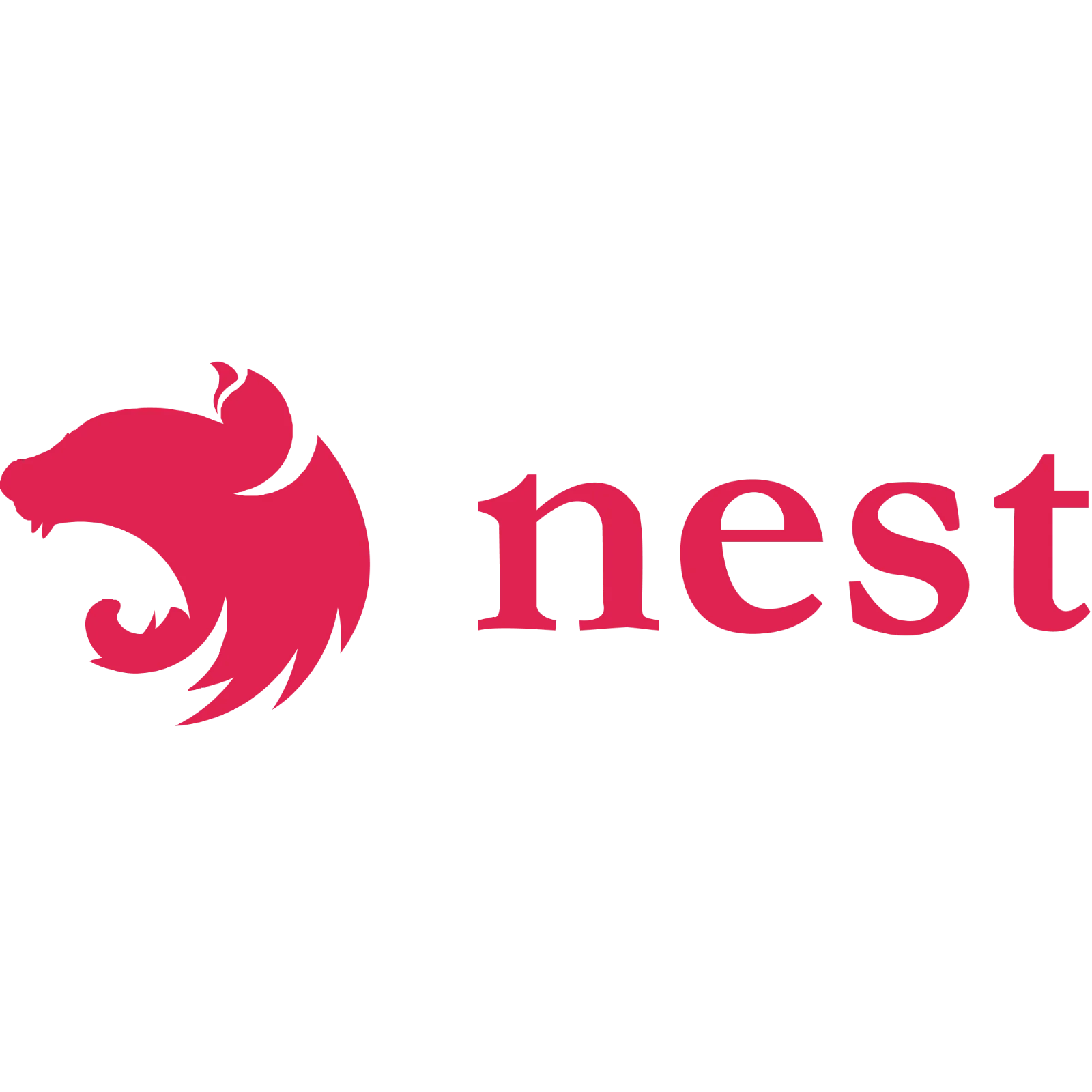 Pink Dragon Emblem and Nest Wordmark Free PNG