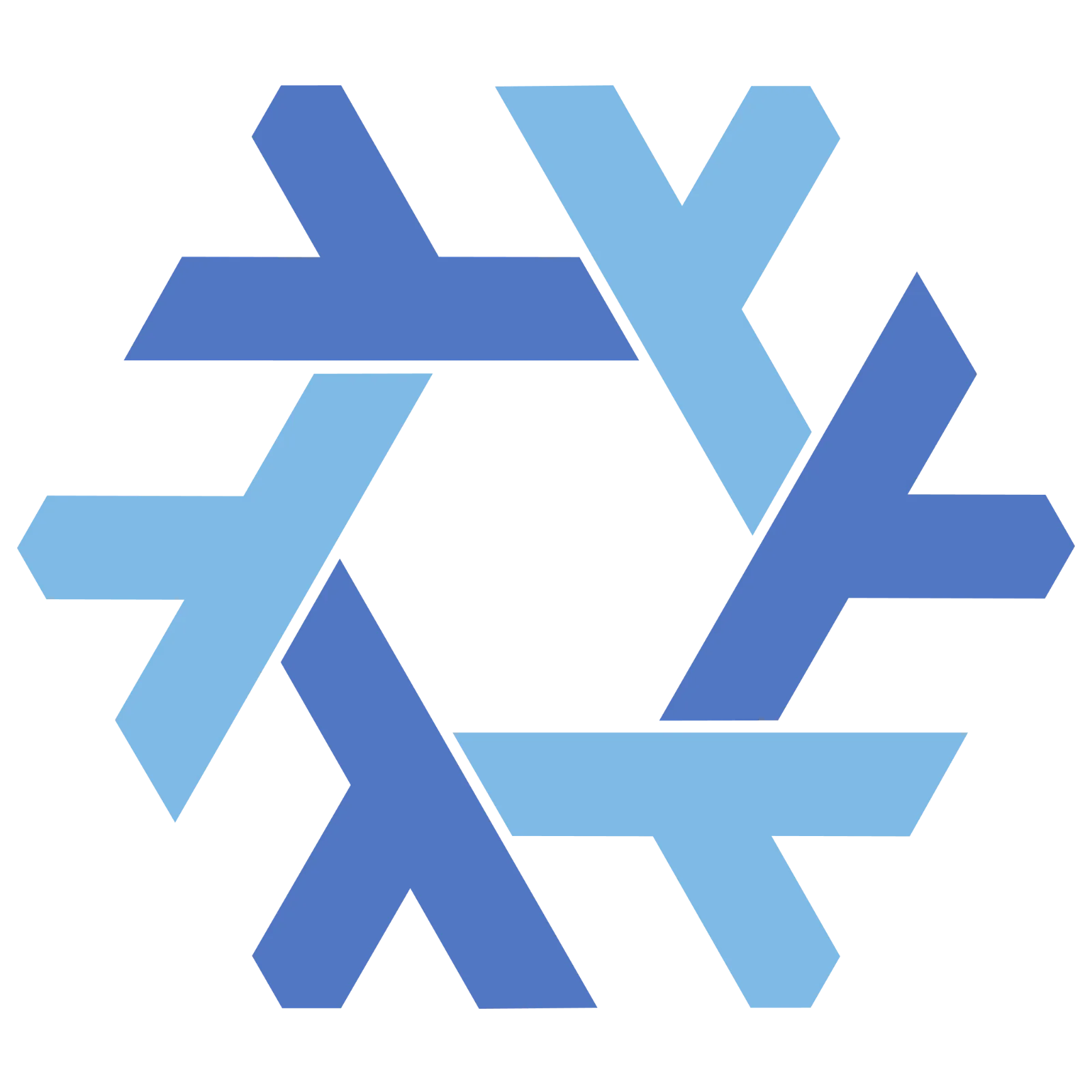Blue Interlocking Star of David Free PNG