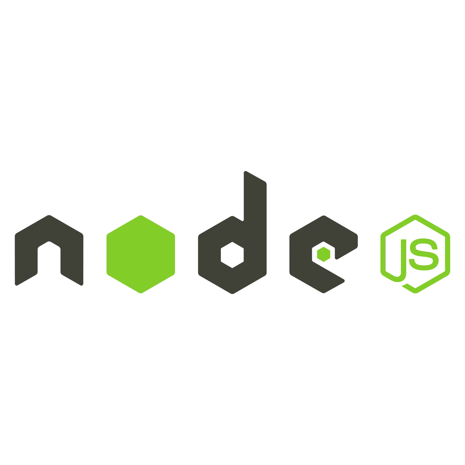 Node.js Logo with Green Hexagon and JS Badge Free PNG
