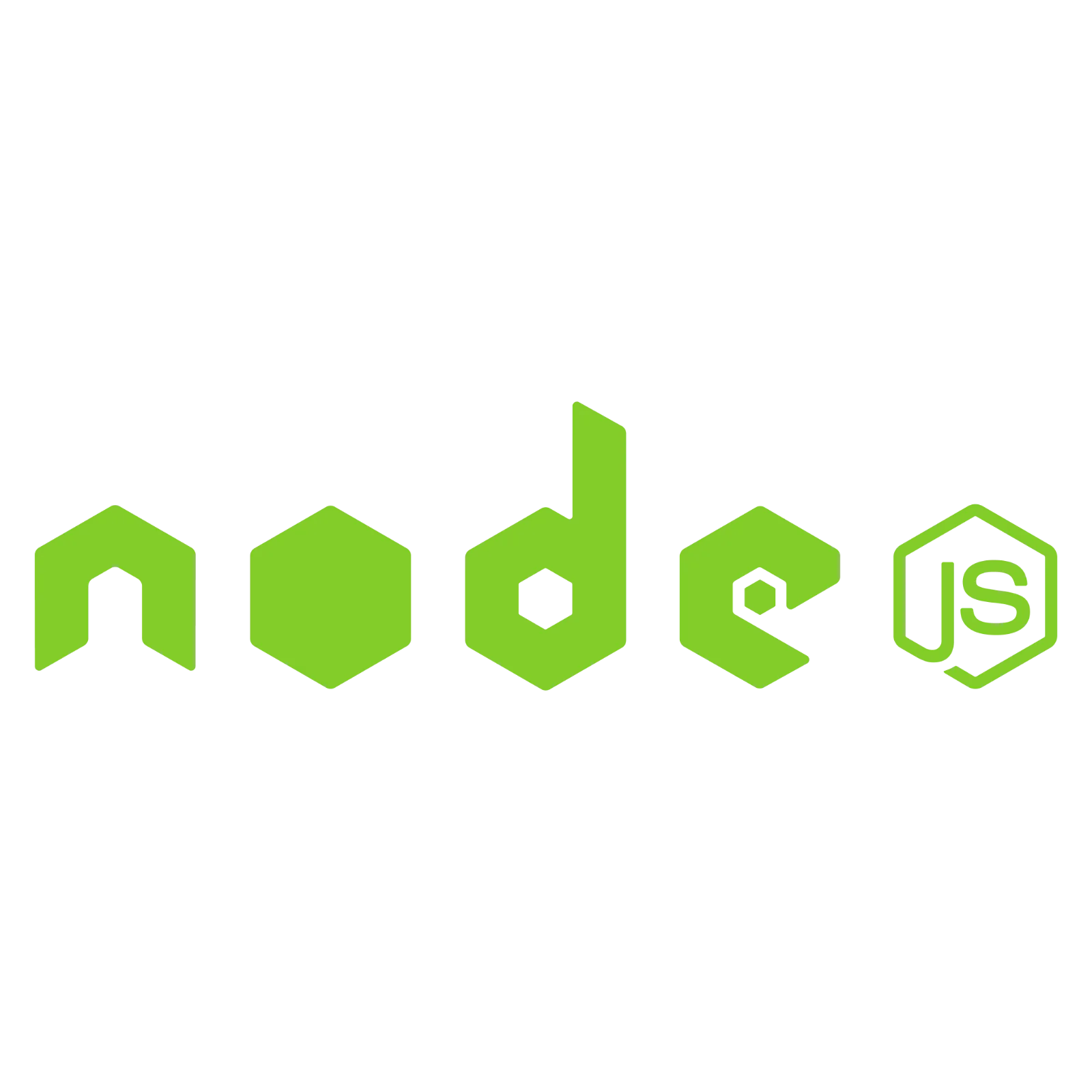 Green Node.js Wordmark and JS Badge Free PNG