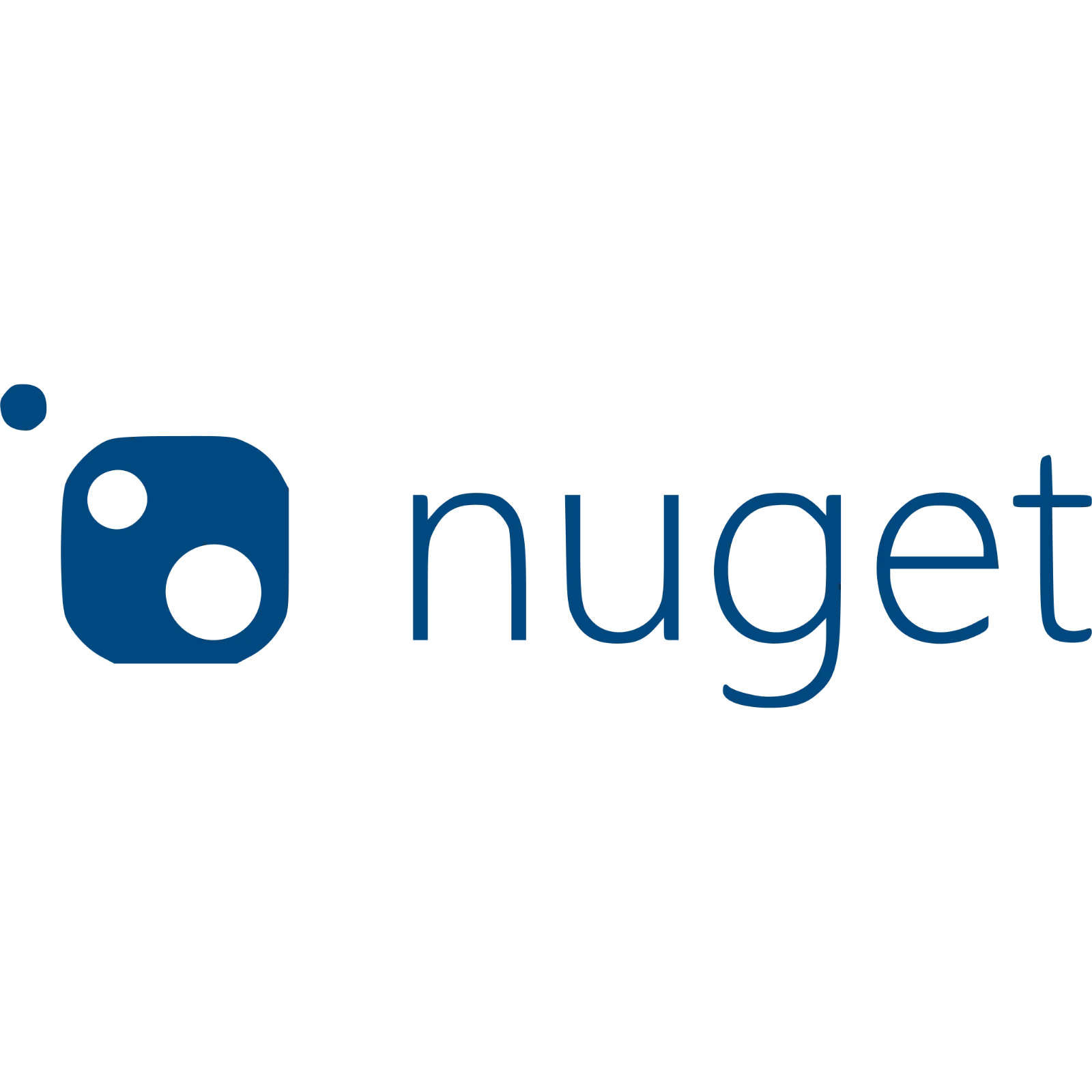 Nugget Blue Wordmark Logo with Geometric Icon Free PNG