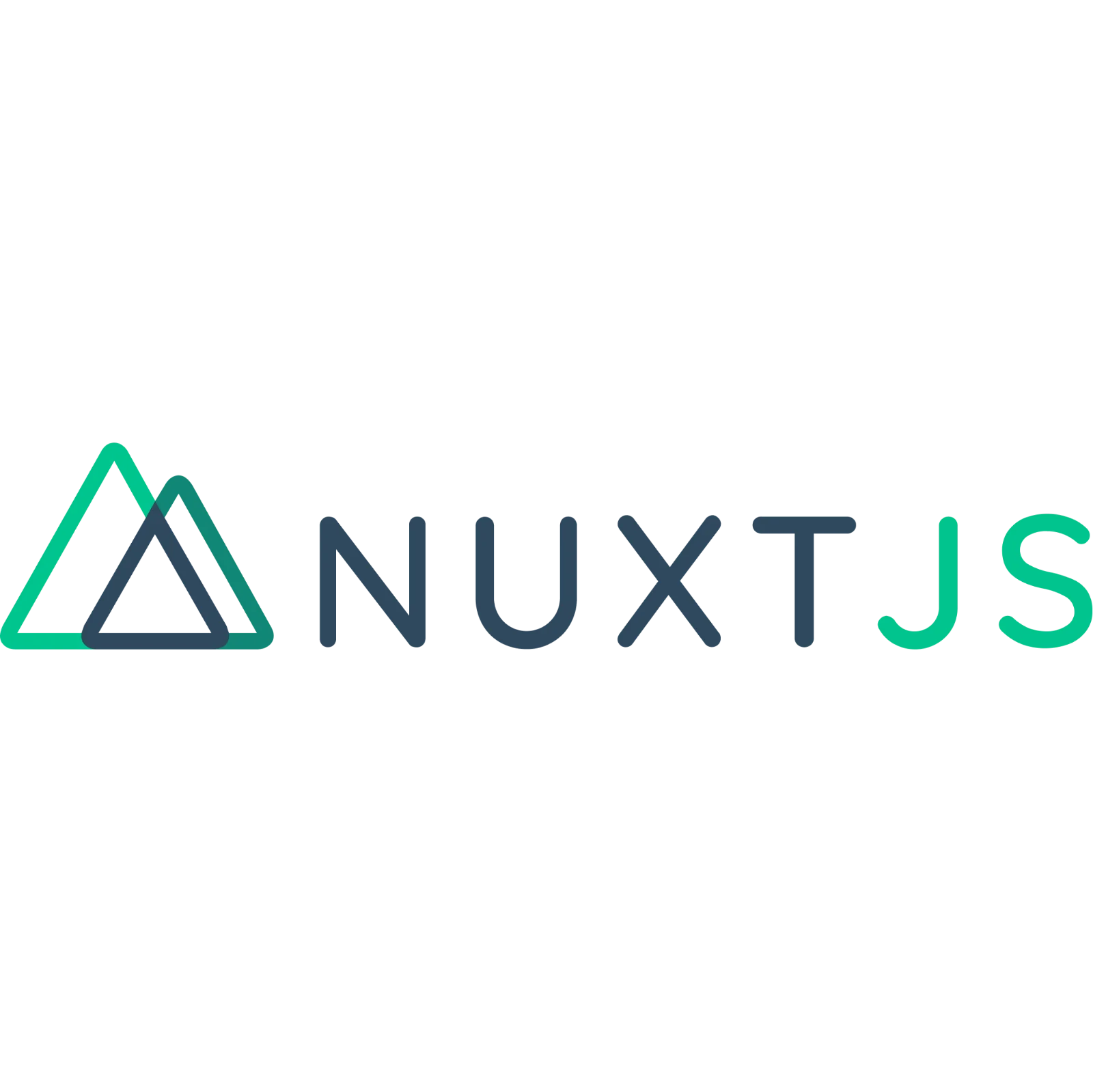 Nuxt JS Logo with Teal and Navy Mark - Free PNG