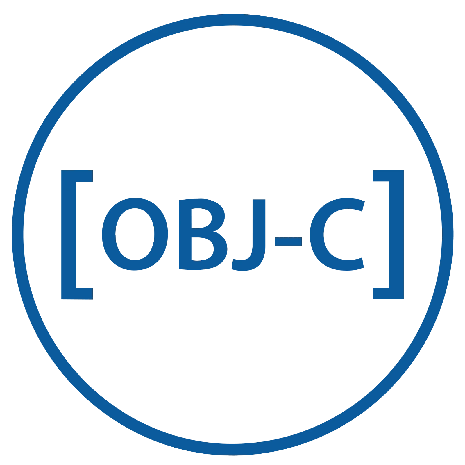 Blue OBJ-C Programming Icon in a Circle | Free PNG
