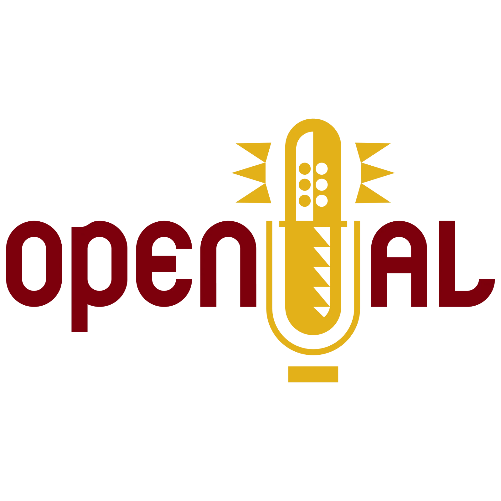 Maroon Open Lettering with Gold Door Emblem Free PNG