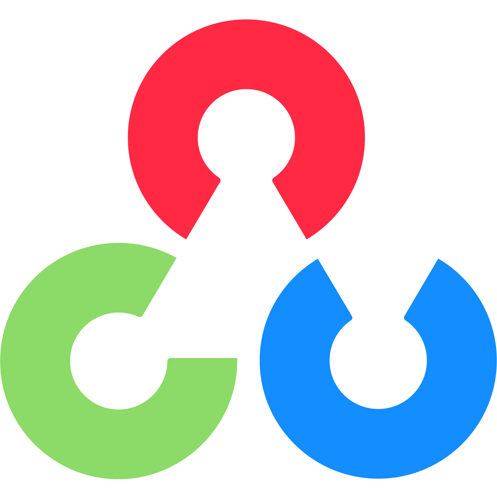 Three-Color Open Circle Emblem Free PNG