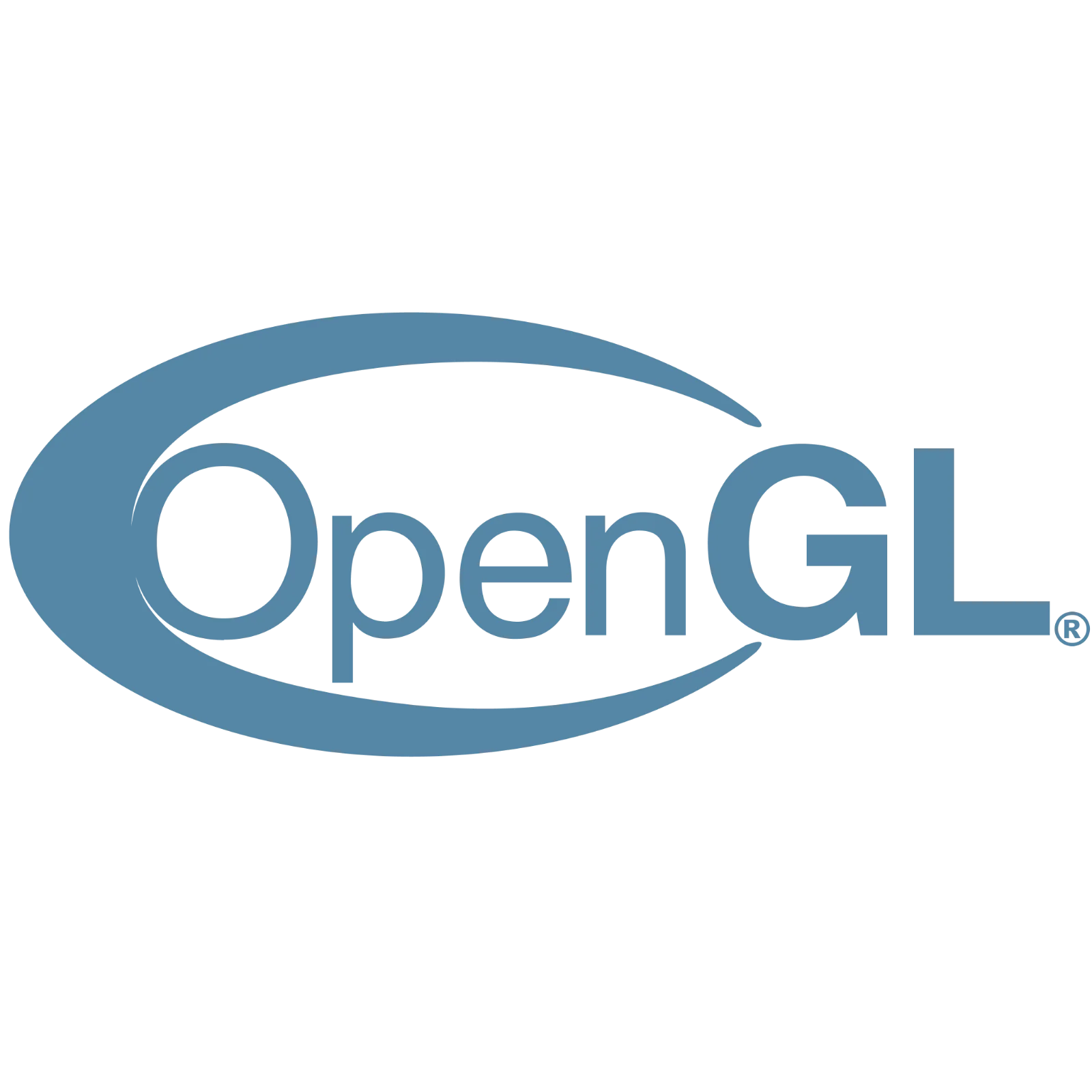 Blue OpenGL Wordmark Logo Free PNG