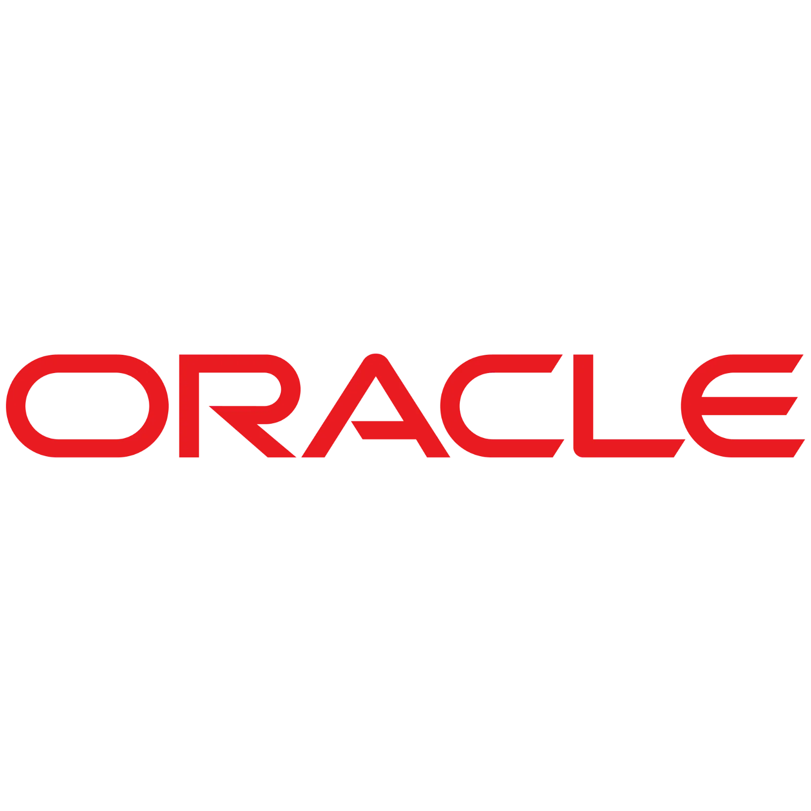 Red Oracle Wordmark on Black Background Free PNG