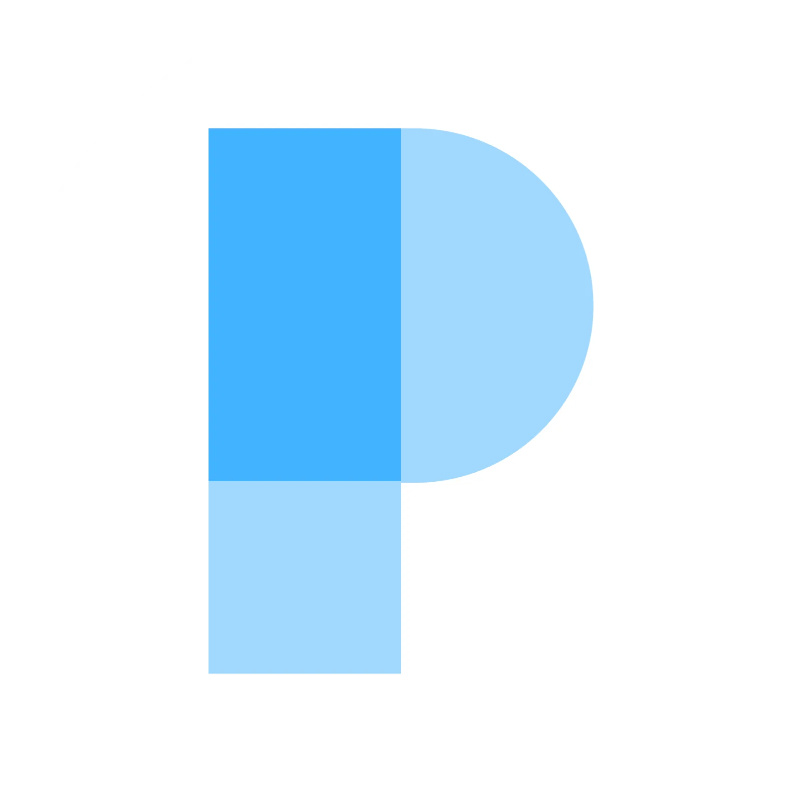 Two-Tone Blue Letter D on a White Circle | Free PNG