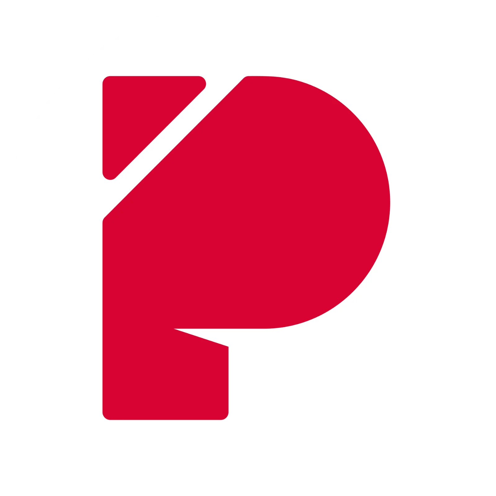 Stylized Red P Emblem in a White Circle Free PNG