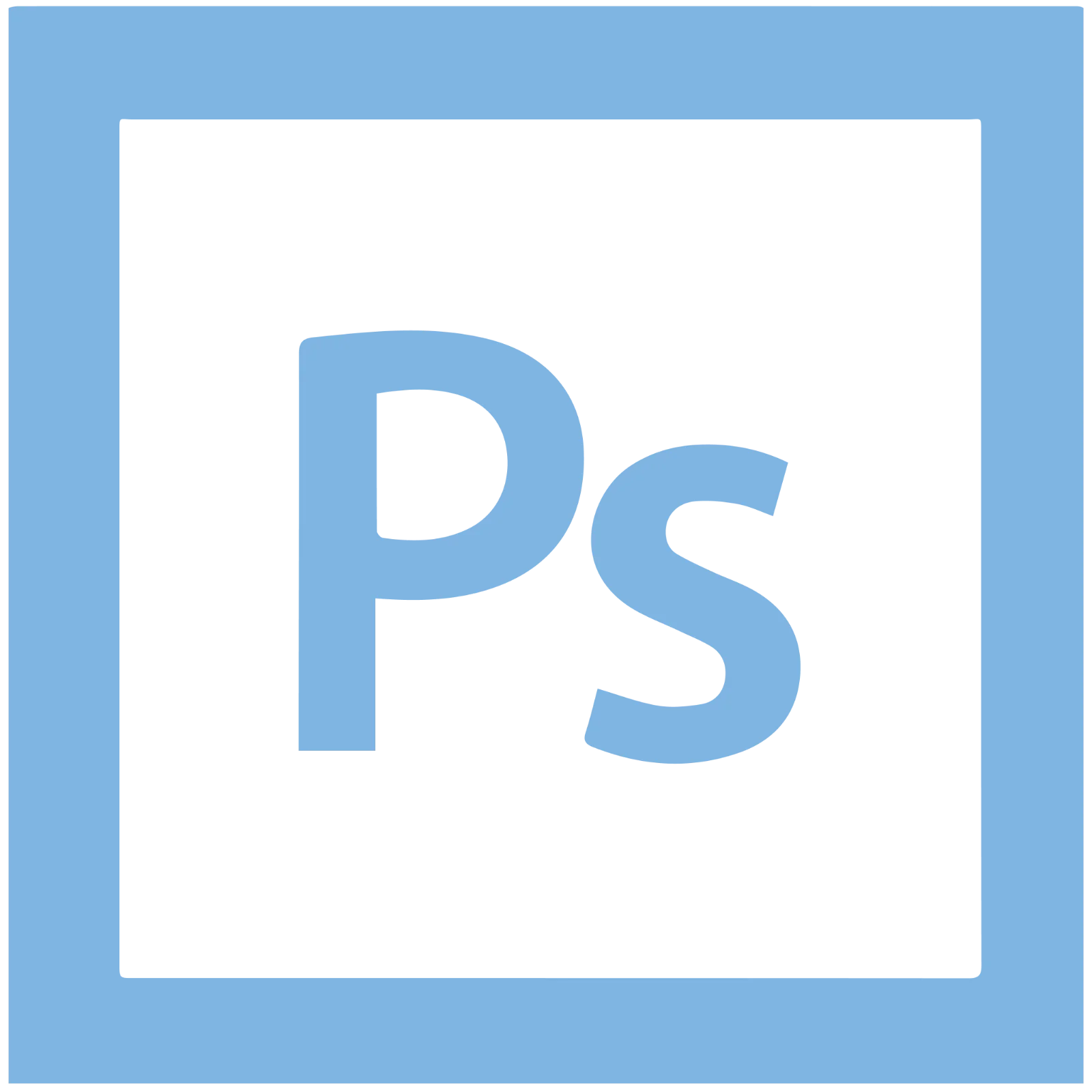 Blue PS Monogram on a Black Square | Free PNG